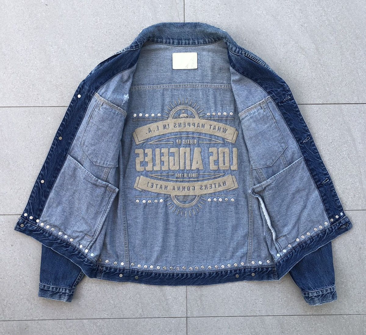 Vintage GYDA Los Angeles Embroidery Logo Denim Jacket Size US L / EU 52-54 / 3 - 8 Thumbnail