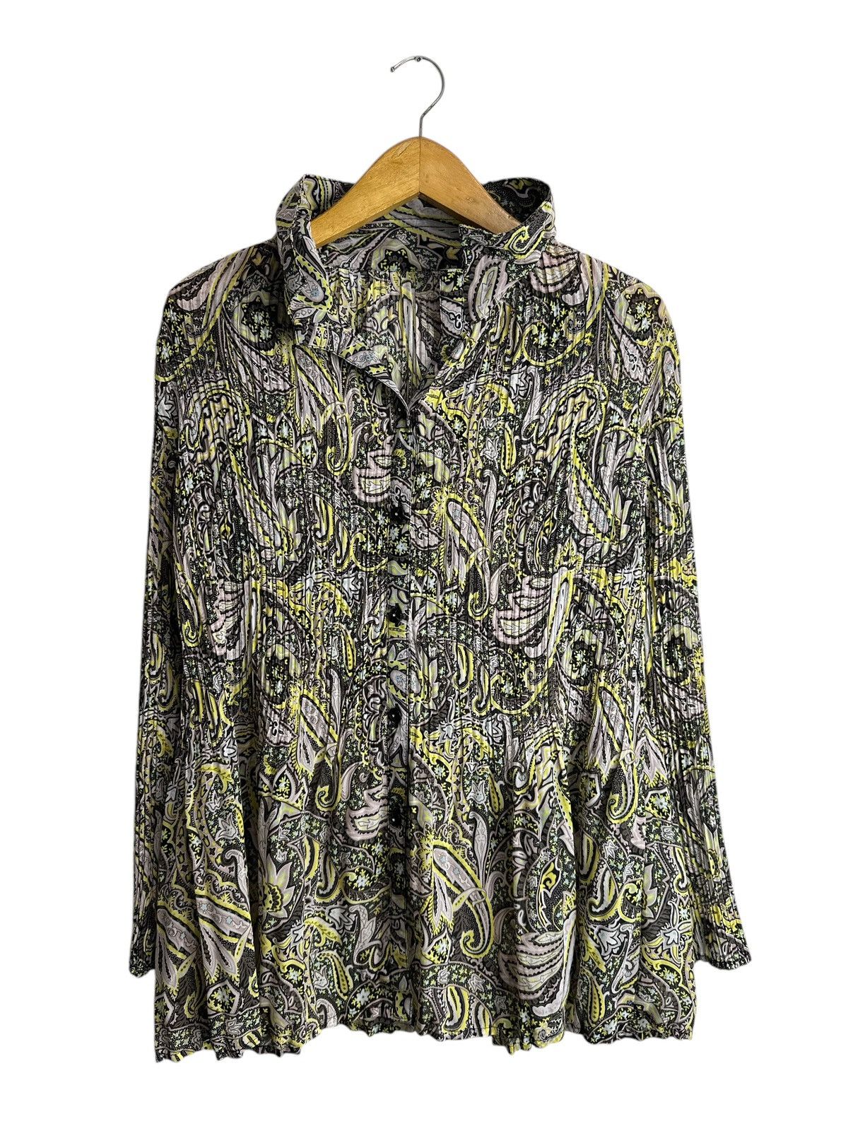 Issey Miyake UNDEFINED PLEATS AOP SHIRT JEAN PAUL GAULTIER ISSEY STYLE Size M / US 6-8 / IT 42-44 - 1 Thumbnail