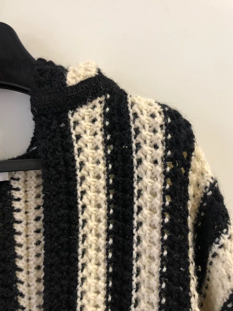 Saint Laurent Paris Saint Laurent Paris Black and white striped cardigan sweate Size US L / EU 52-54 / 3 - 8 Thumbnail