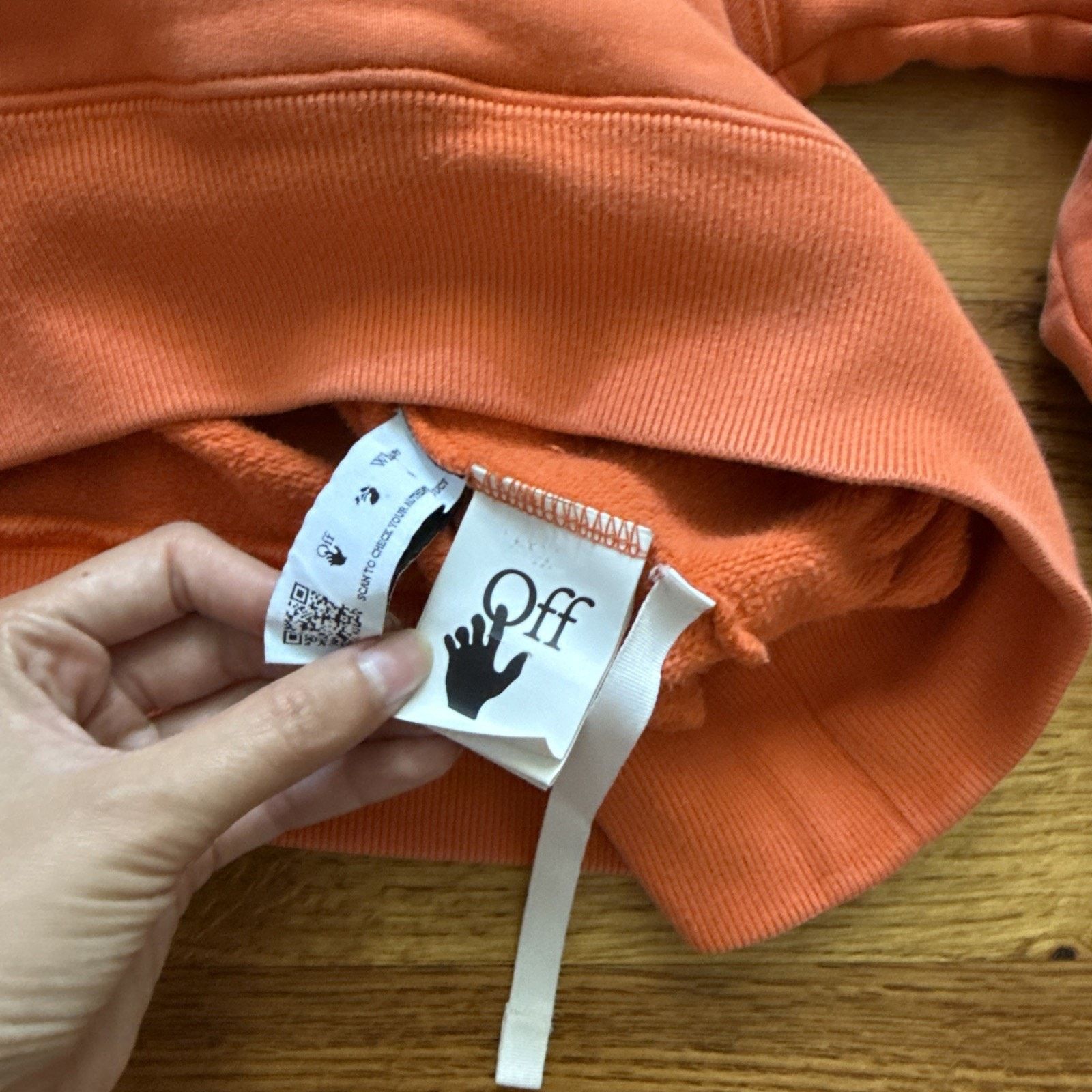 Off-White Off-white Jumbo Marker Over Orange Hoodie Mens Size M C9 Size US M / EU 48-50 / 2 - 13 Thumbnail