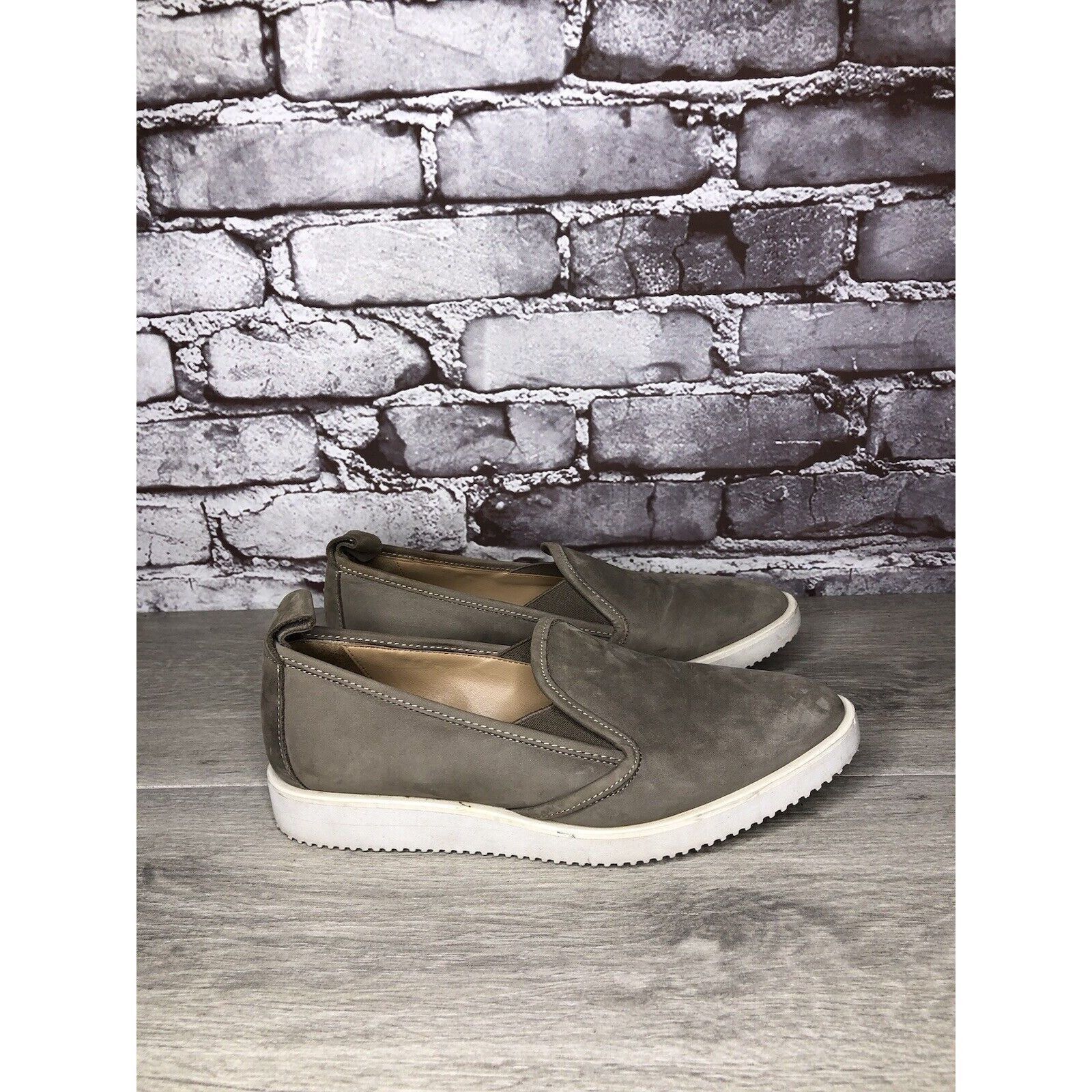 Everlane Everlane Gray Suede Almond Toe Slip On Casual Loafer Shoes W Size US 6 / IT 36 - 3 Thumbnail