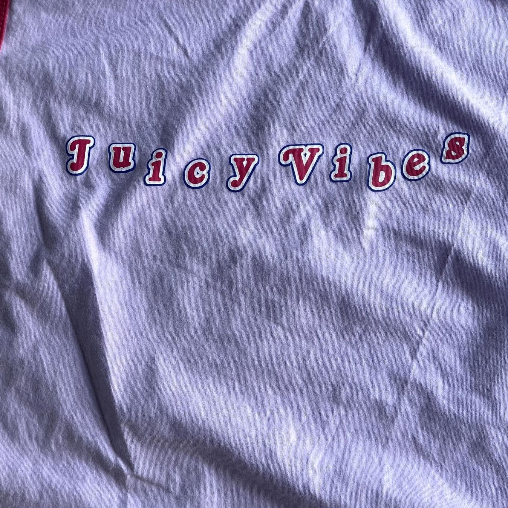 Juicy Couture Juicy Couture Tank Top Womens XL Purple Juicy Vibes Cropped Scoop Neck Graphic Vegs? Size XL / US 12-14 / IT 48-50 - 2 Thumbnail
