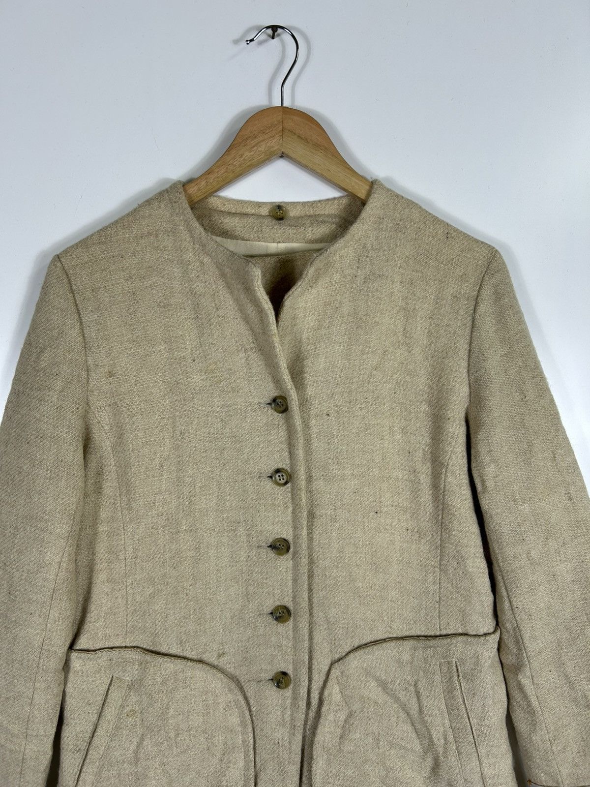 American Rag × Harris Tweed × Vintage ⚡️Vintage American Rag Cle Harris Tweed Button Long Coat Size S / US 4 / IT 40 - 4 Thumbnail