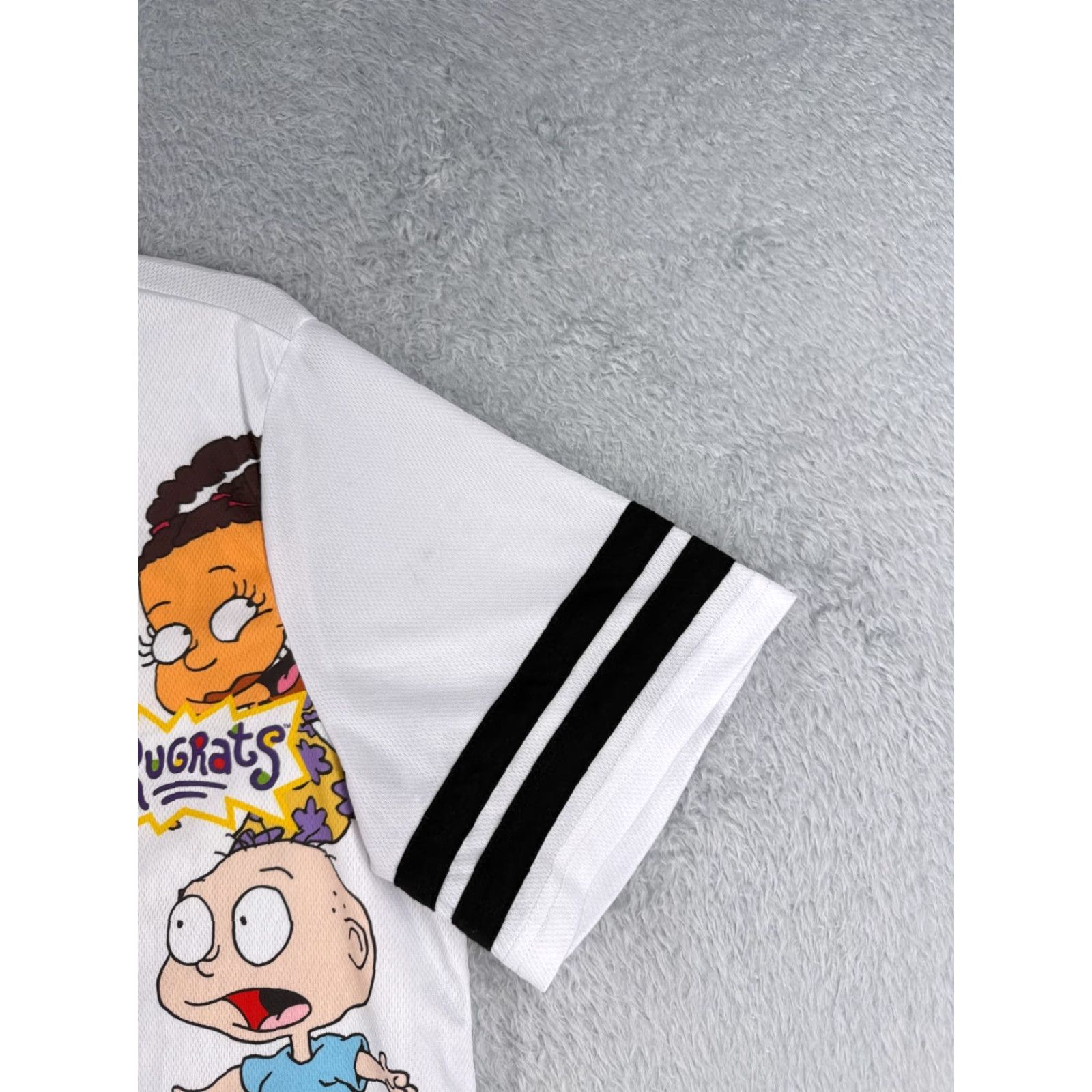 Nickelodeon VINTAGE Nickelodeon Jersey Adult XL White Rugrats Button Up 100% Polyester Shirt Mens 90s Size US XL / EU 56 / 4 - 2 Thumbnail