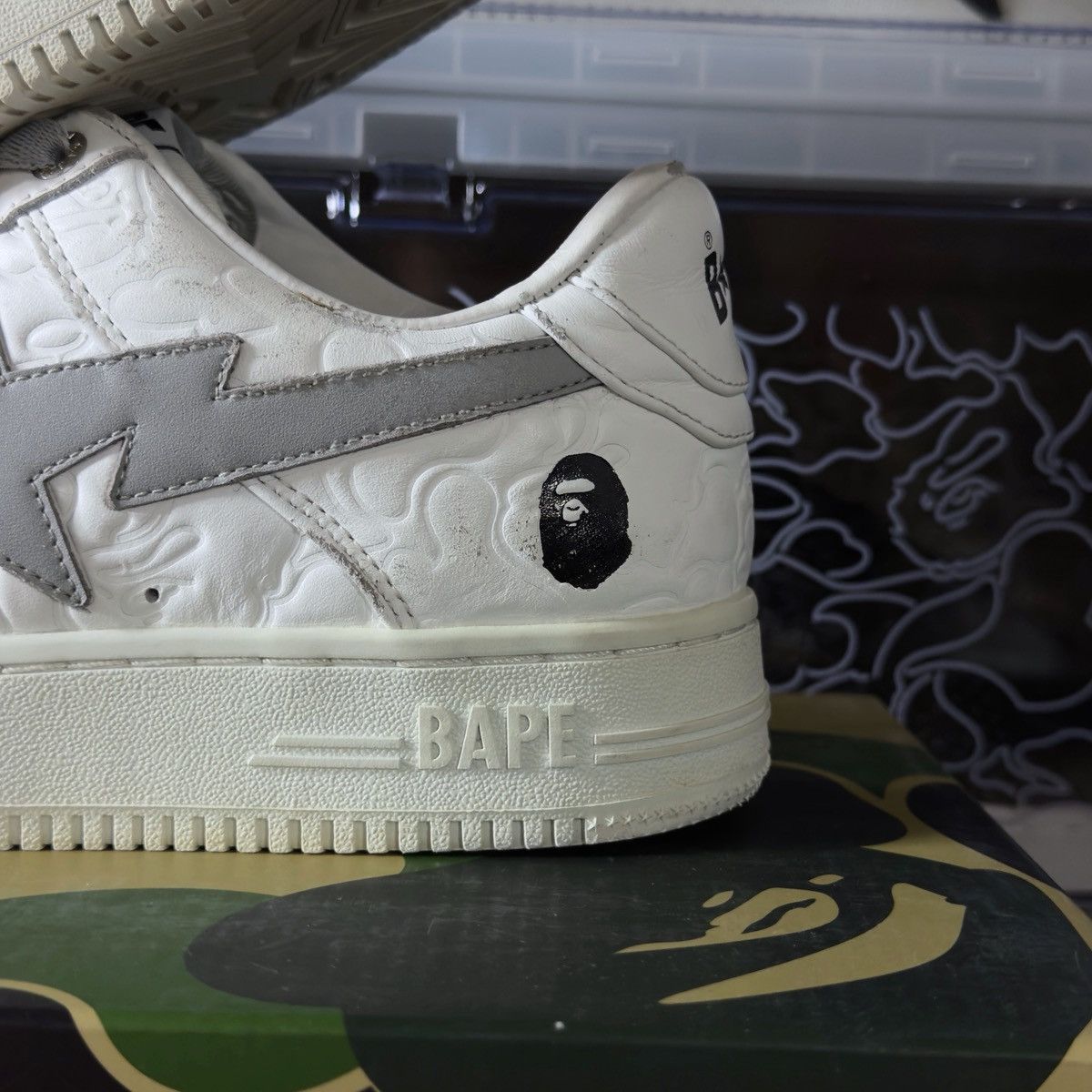 Bape A Bathing Ape Bapesta #3 Line Camo White 2023 Size US 8.5 / EU 41-42 - 3 Thumbnail