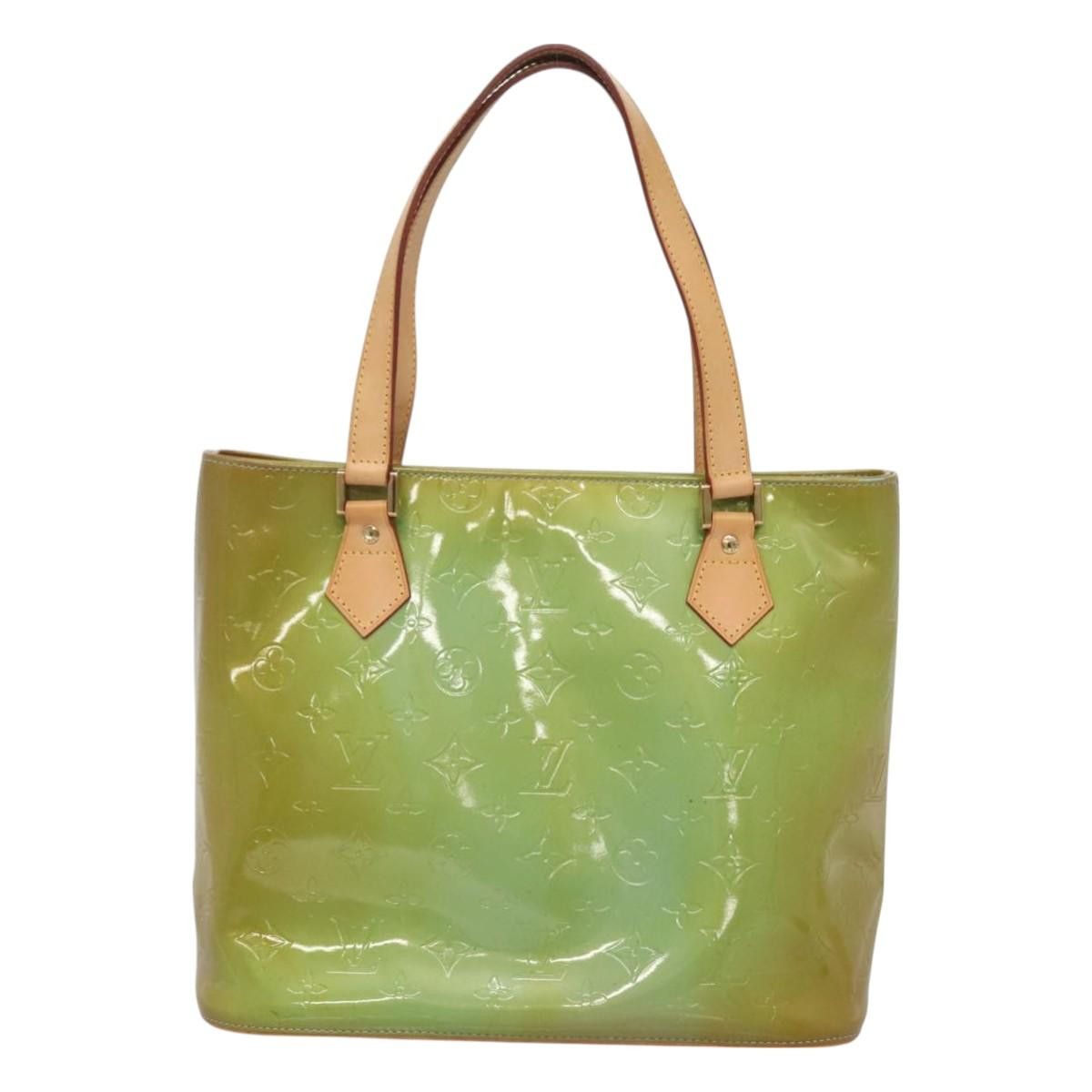 Louis Vuitton LOUIS VUITTON Monogram Vernis Houston Hand Bag Baby Blue Size ONE SIZE - 2 Thumbnail