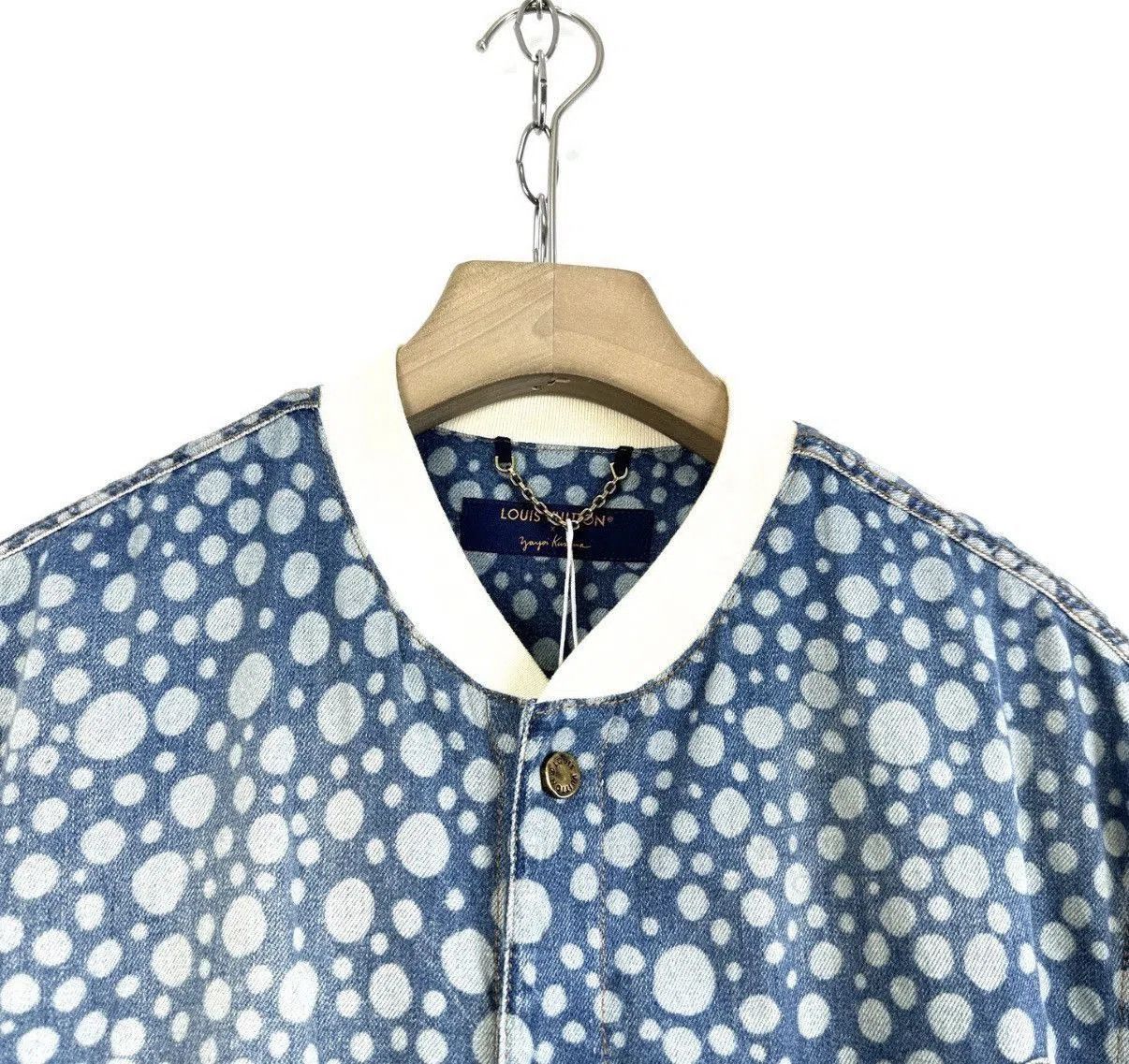 Louis Vuitton Blue Polka Dot Short Sleeve Button-Up Shirt L. Size US L / EU 52-54 / 3 - 3 Thumbnail
