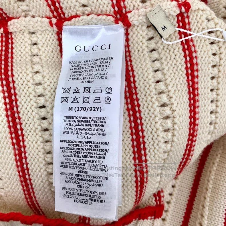 Gucci Gucci Colour-blocked striped double G embroidered wool rou Size M / US 6-8 / IT 42-44 - 6 Thumbnail