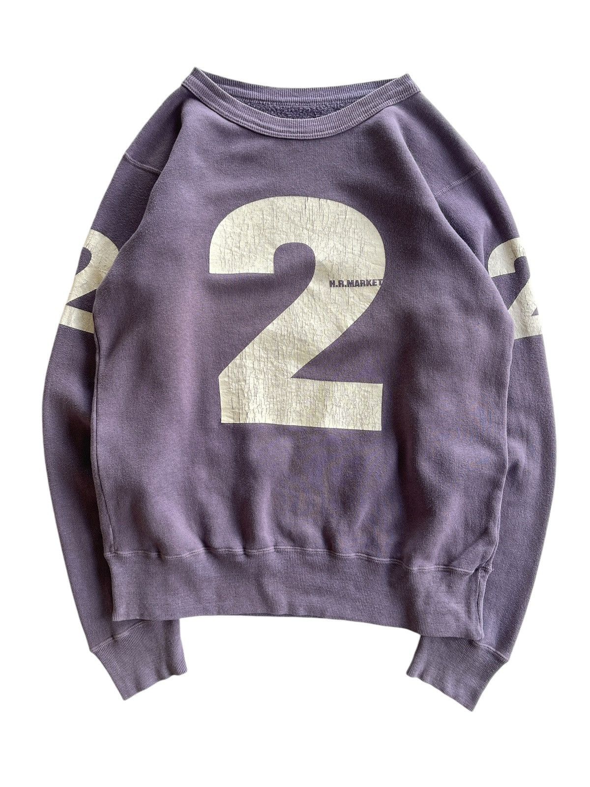 HOLLYWOOD RANCH MARKET H.R.Market MFG.Co Big Logo Sweater Sunfaded Size US M / EU 48-50 / 2 - 1 Thumbnail