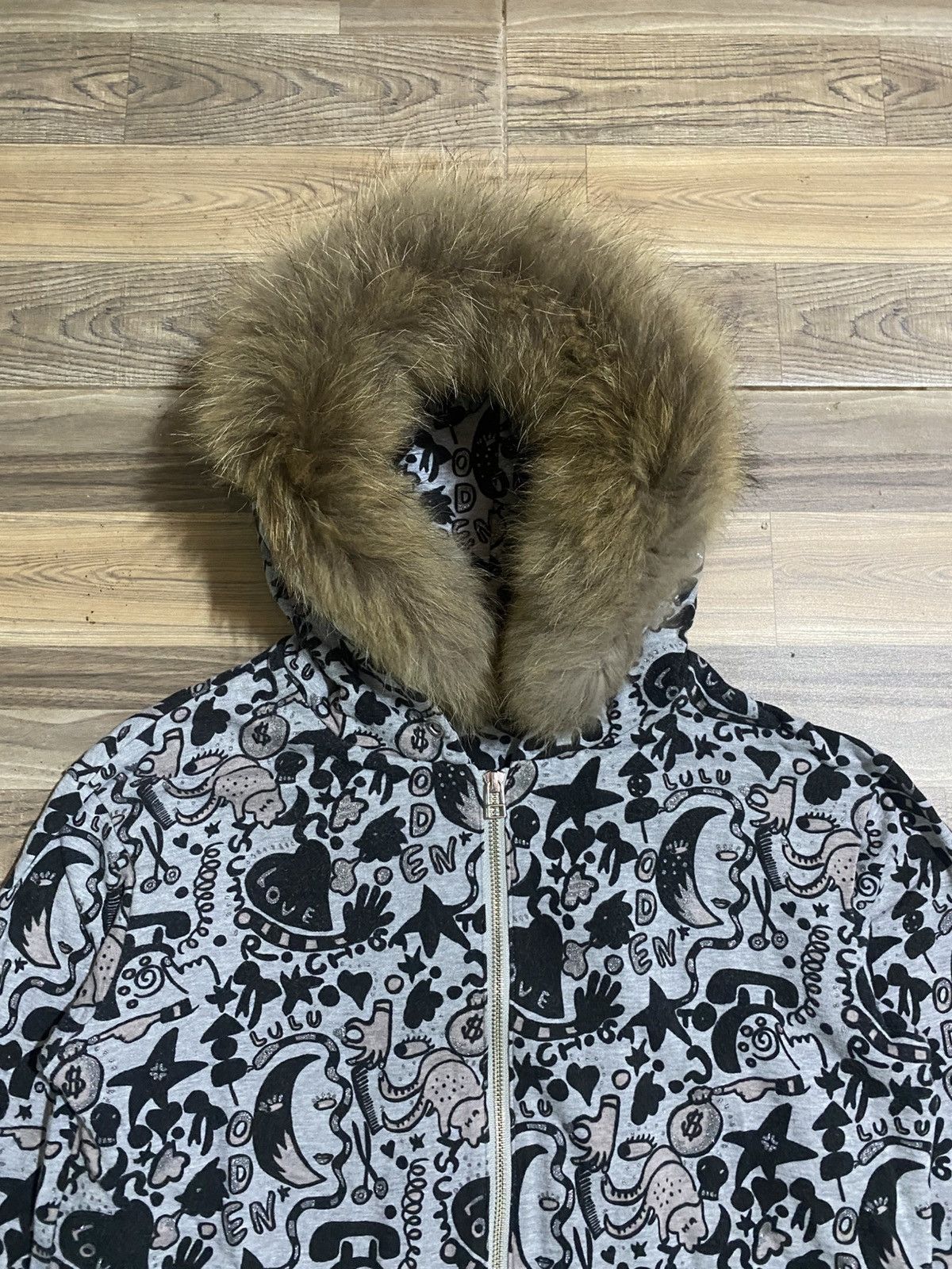 Japanese Brand × Tsumori Chisato TSUMORI CHISATO ISSEY MIYAKE DOODLE FUR HOODIES Size US S / EU 44-46 / 1 - 5 Thumbnail