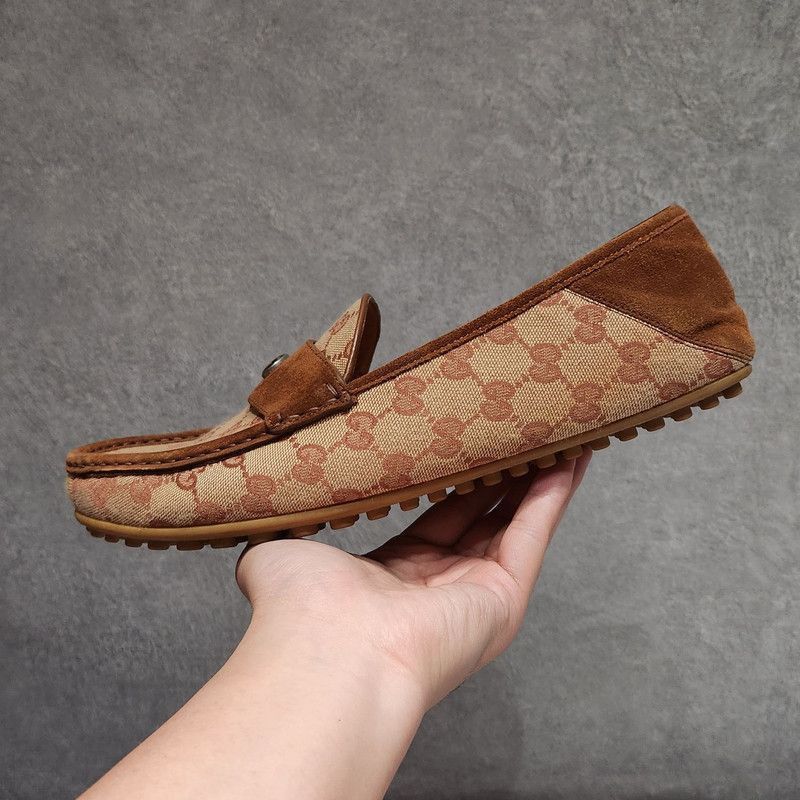 Gucci Gucci Printed Round Toe Casual Slip-On Shoes - Size US 11 / EU 44 - 2 Thumbnail