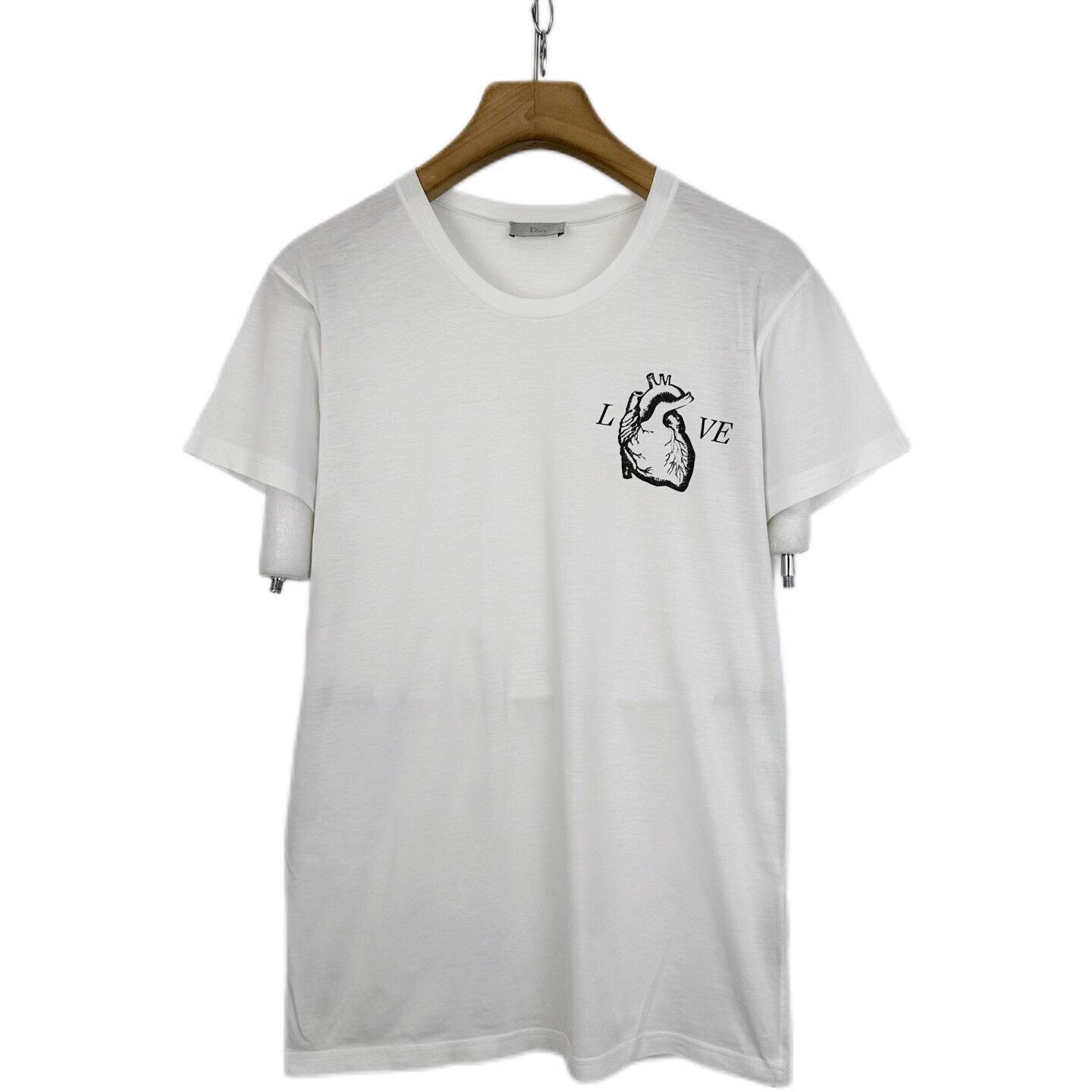 Dior Dior White Heart Print T-Shirt Size M / US 6-8 / IT 42-44 - 1 Thumbnail