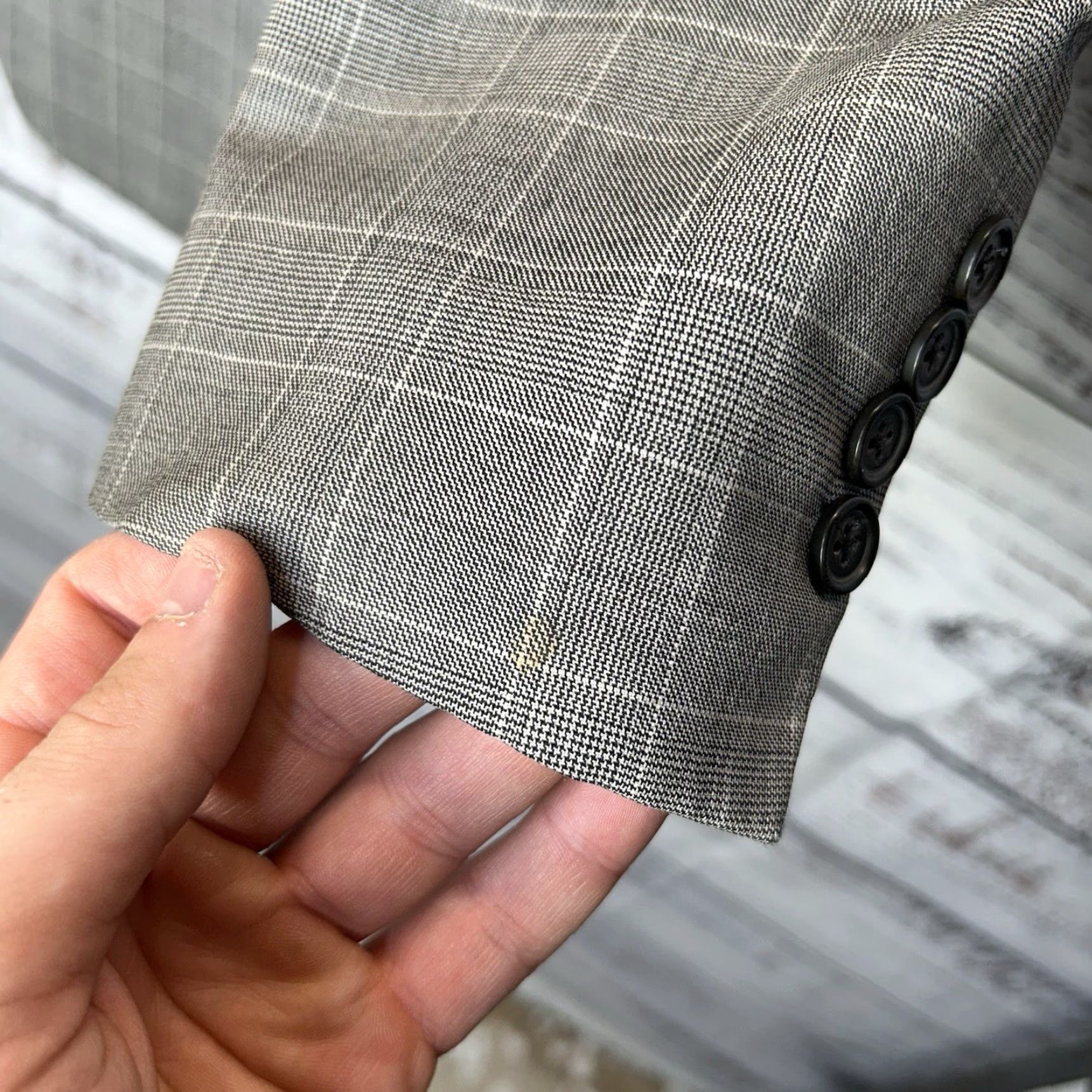 Brooks Brothers Brooks Brothers Blazer Jacket Explorer Fitzgerald Fit Gray Check 42L Size 42R - 2 Thumbnail