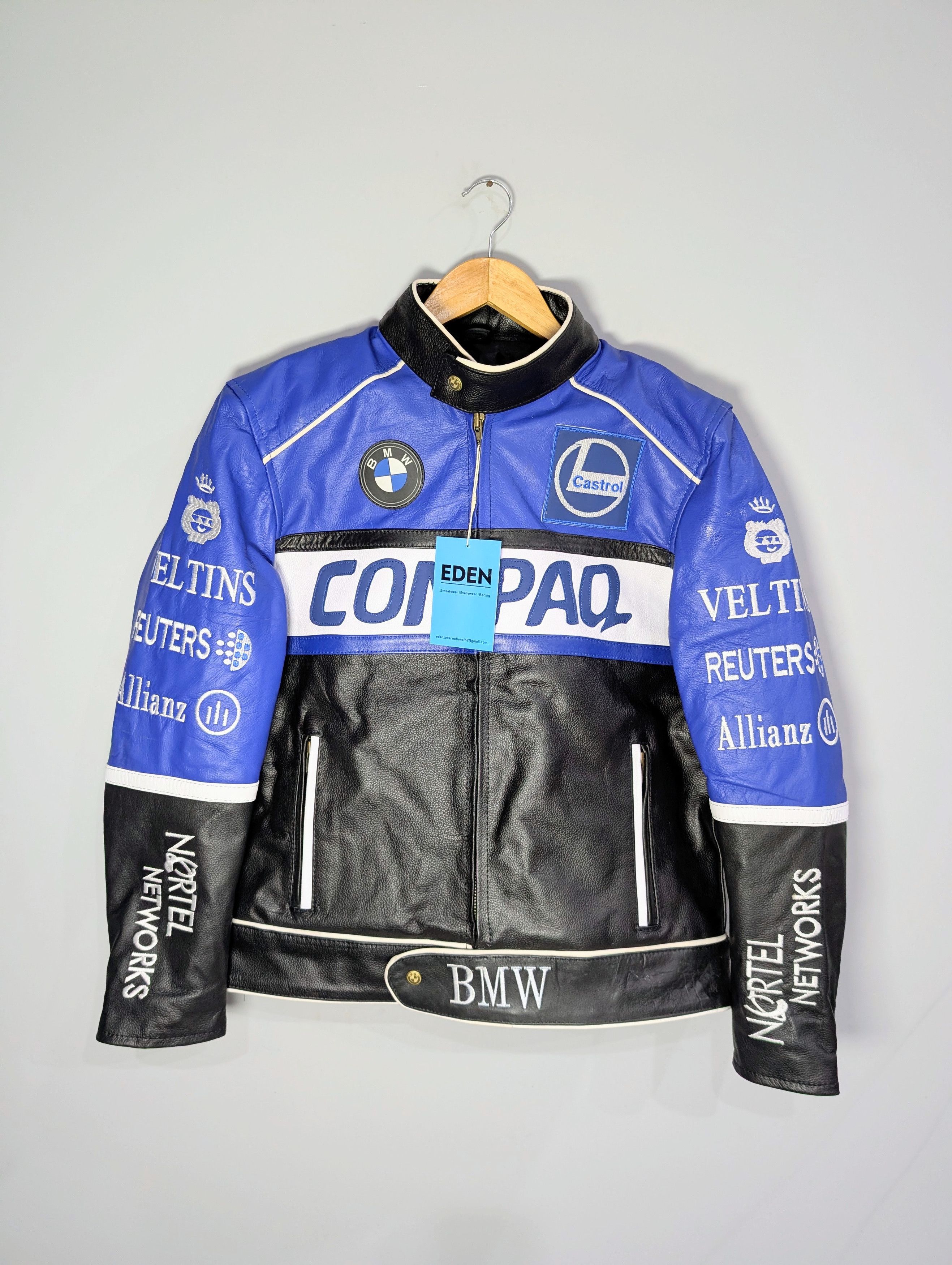 Vintage 🔥BMW🔥 Oversized Vintage 90s Leather Jacket Retro Size M / US 6-8 / IT 42-44 - 1 Thumbnail