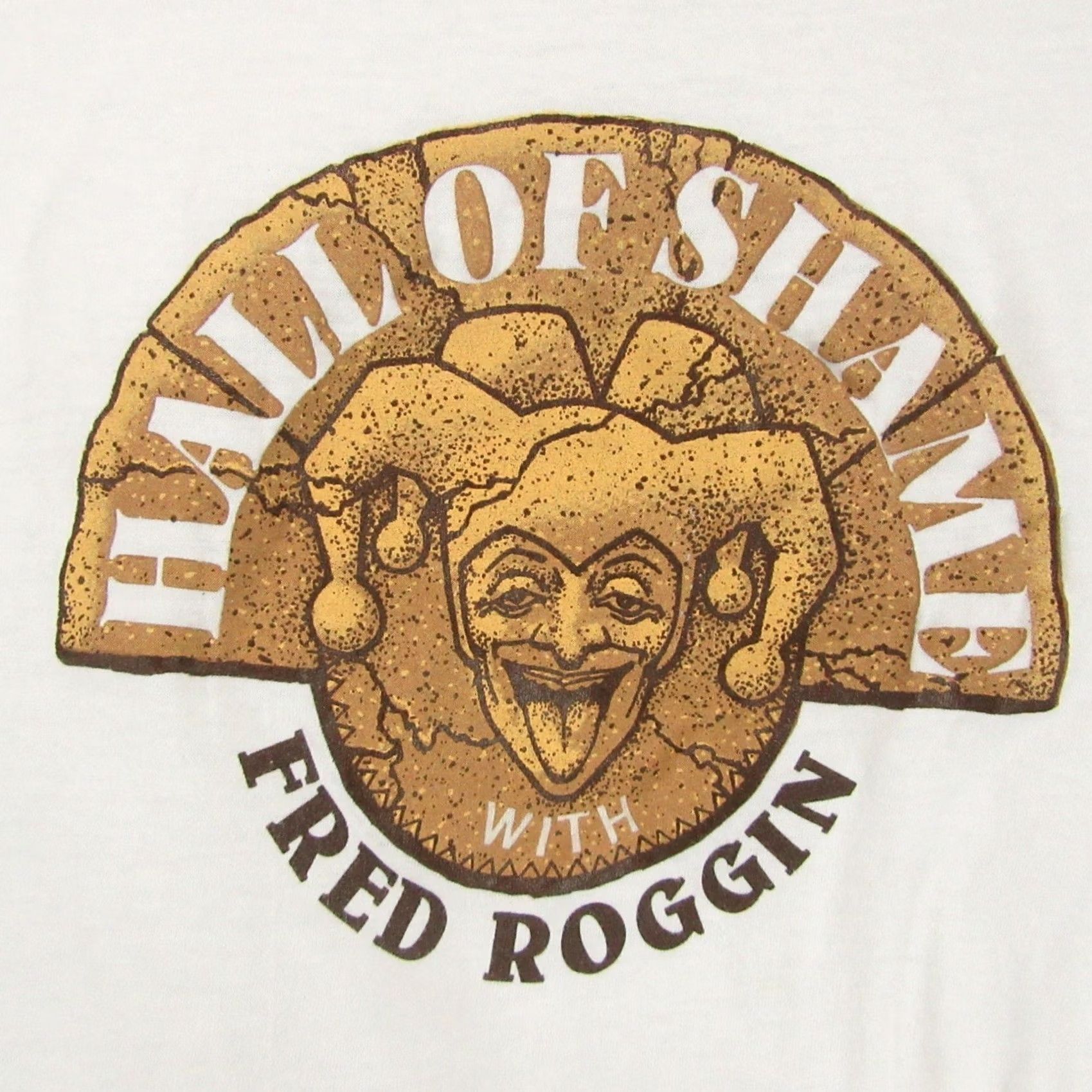 FRED vtg 80s NBC FRED ROGGIN HALL OF SHAME LOS ANGELES TV RINGER T-Shirt S california shirts Mens White 80s 90s Size US S / EU 44-46 / 1 - 5 Thumbnail