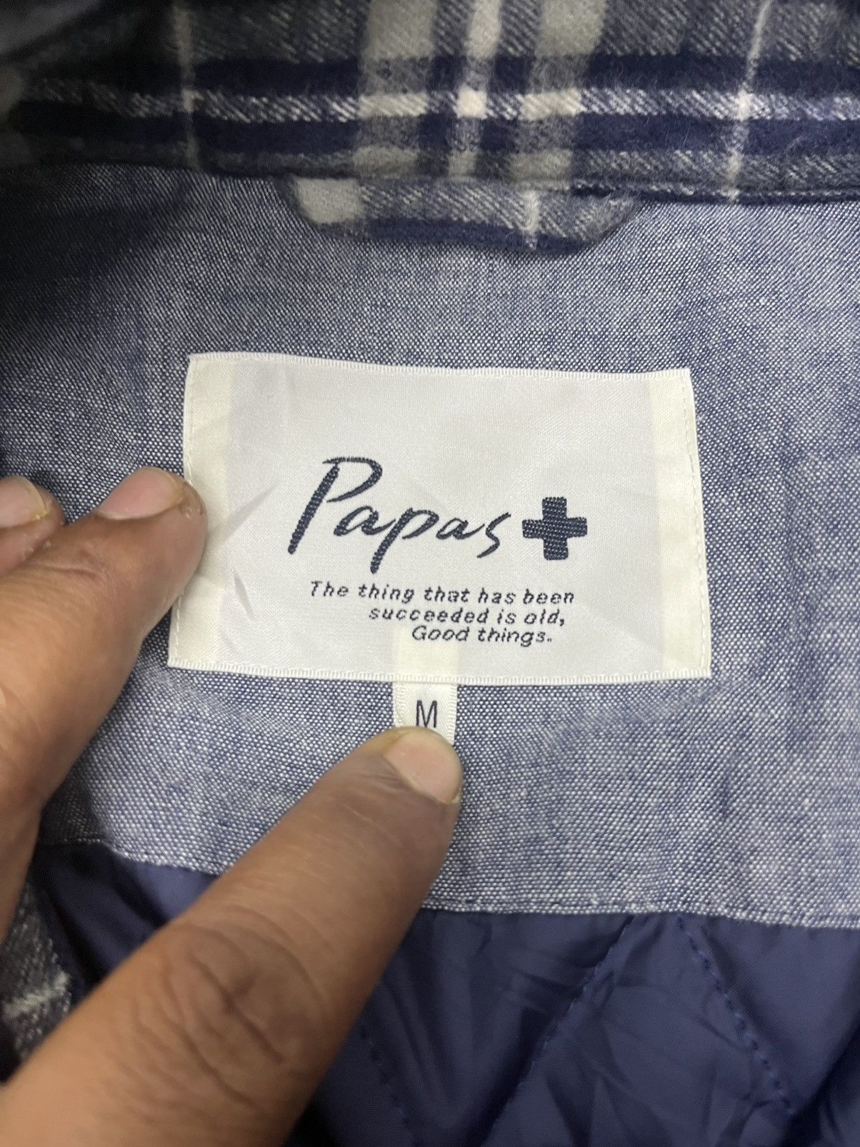 Japanese Brand × Vintage STEALS🔥PAPAS+ FLANNEL JACKET BUTTON Size US M / EU 48-50 / 2 - 7 Thumbnail
