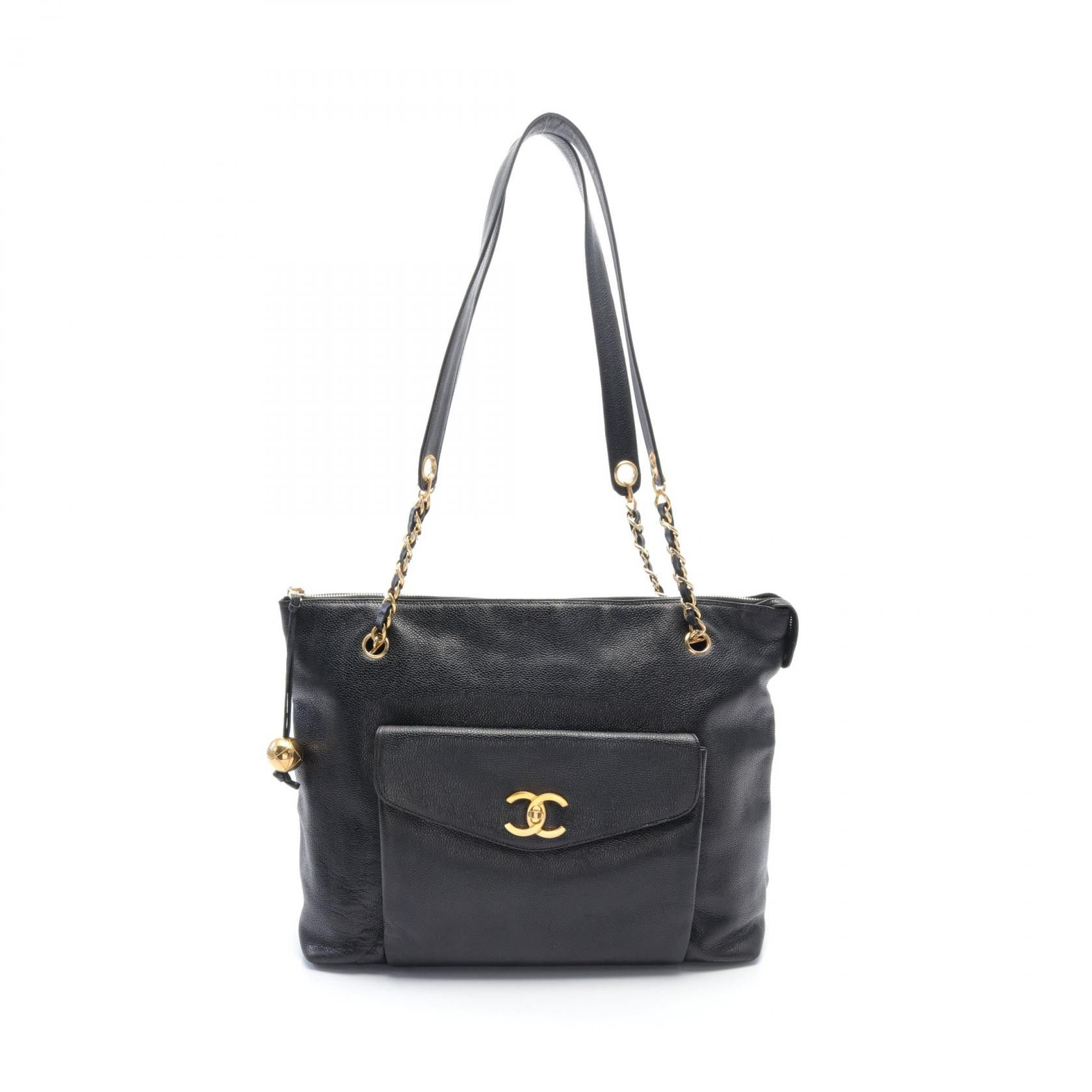 Chanel Chanel CC Caviar Tote Bag Leather Tote Bag in Very Good Condition Size ONE SIZE - 1 Thumbnail