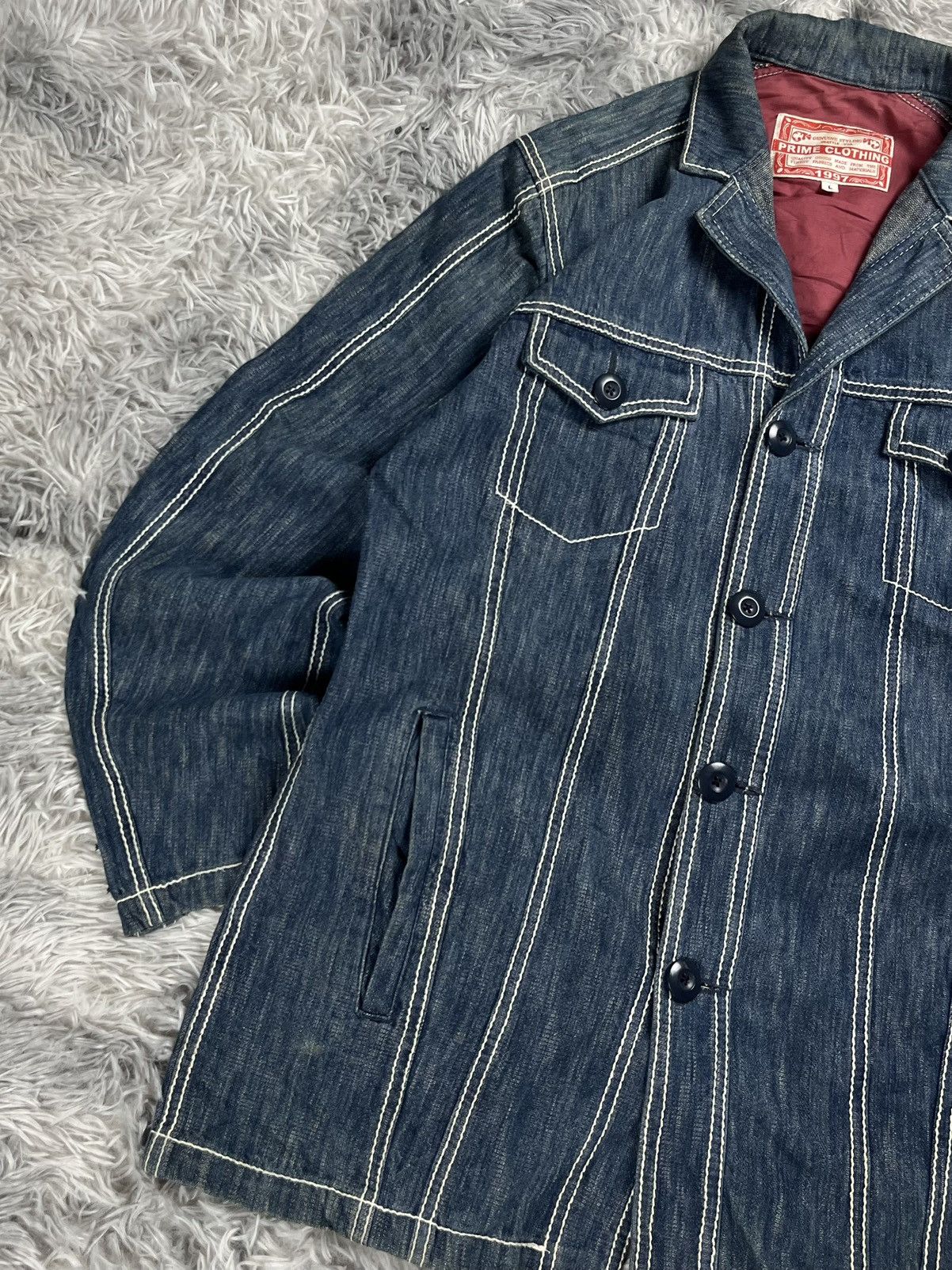 Vintage Vintage Prime Clothing Jacket Denim Size US L / EU 52-54 / 3 - 2 Thumbnail