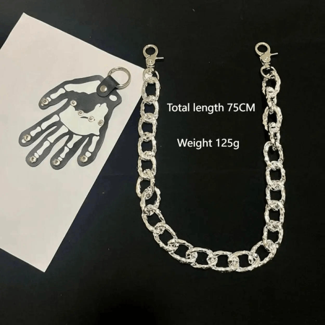 Japanese Brand Skeleton Hand Charm Wallet Chain Size ONE SIZE - 2 Thumbnail