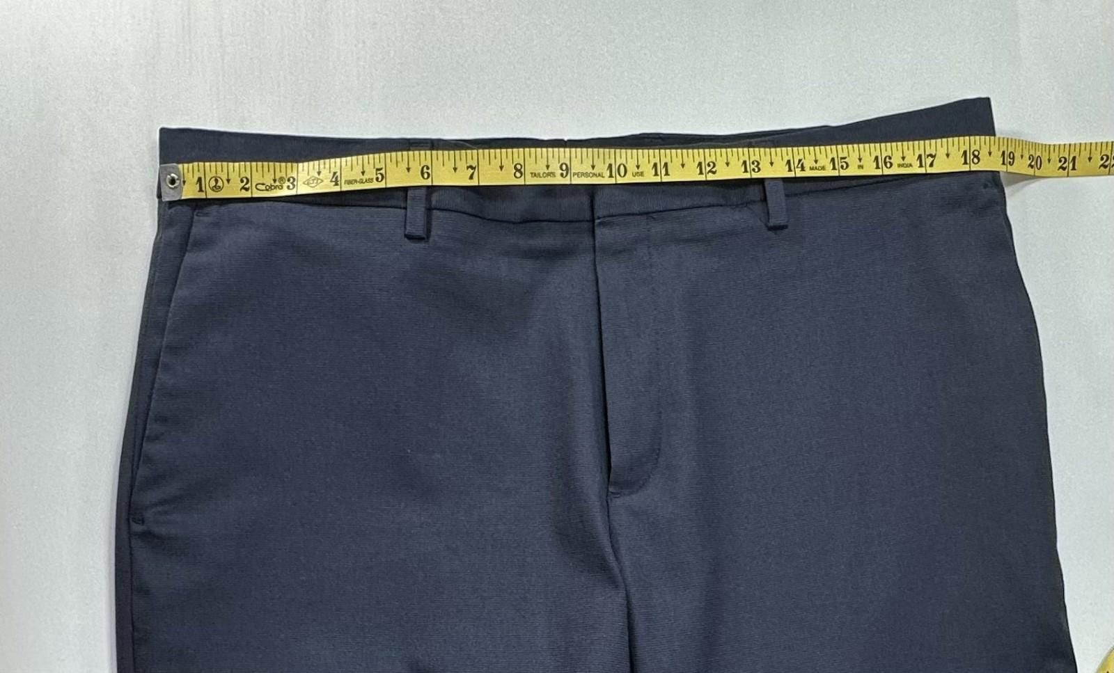 Banana Republic Banana Republic Slim Flat Straight Dress Pant Blue Men 36/34 Size US 36 / EU 52 - 3 Thumbnail