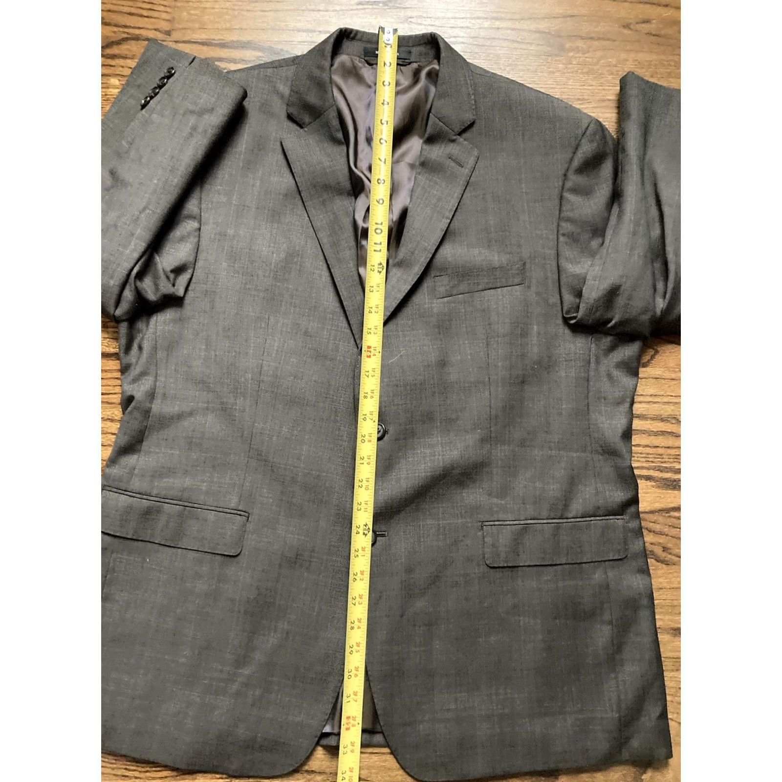 Ralph Lauren Ralph Lauren Blazer Men’s 48R Slim 100% Wool Brown Jacket Size 48R - 7 Thumbnail
