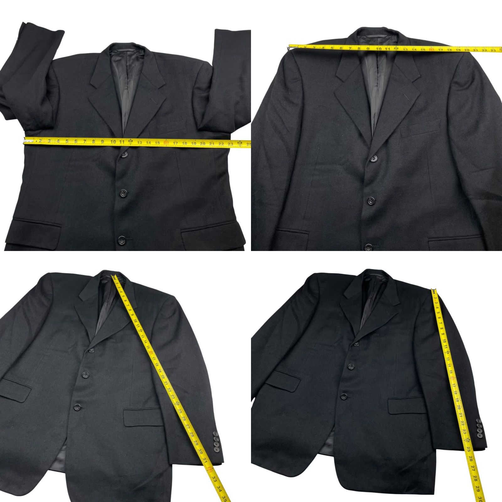 Camel Hickey Freeman Blazer Jacket Men’s 44R - 100% Camel Hair Black - 3-Button Front, Single Vented, Notch Lapel, Regular Fit, 44 Chest, Business, Men Size 44R - 8 Thumbnail