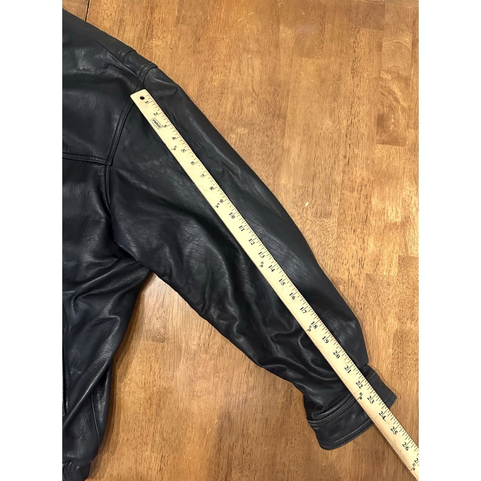 Vintage VINTAGE American Classics Full Zip Insulated Leather Jacket XL Black Motorcycle Coat Mens Size US XL / EU 56 / 4 - 8 Thumbnail