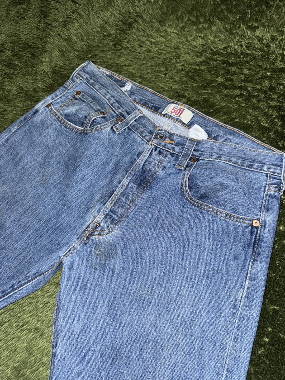 Levi's [W33/L34] Levi’s 501 USA Blank Tab Repair Denim Pants Size US 33 - 2 Thumbnail