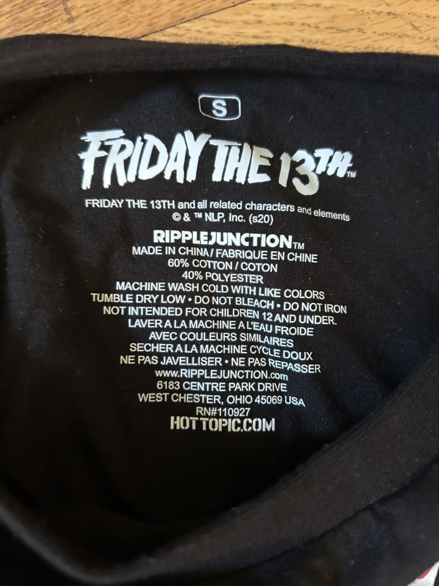 Hot Topic Double sleeve! Friday the 13th Hot Topic tee limited run Size US S / EU 44-46 / 1 - 2 Thumbnail