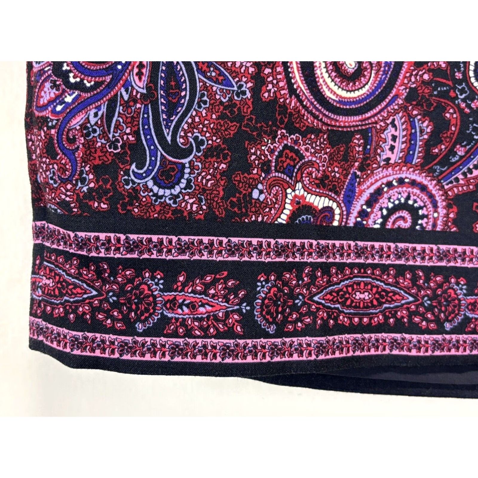 Talbots Talbots Purple Paisley Pencil Skirt Petites 16P Career Womens Size 38" / US 16 / IT 52 - 3 Thumbnail