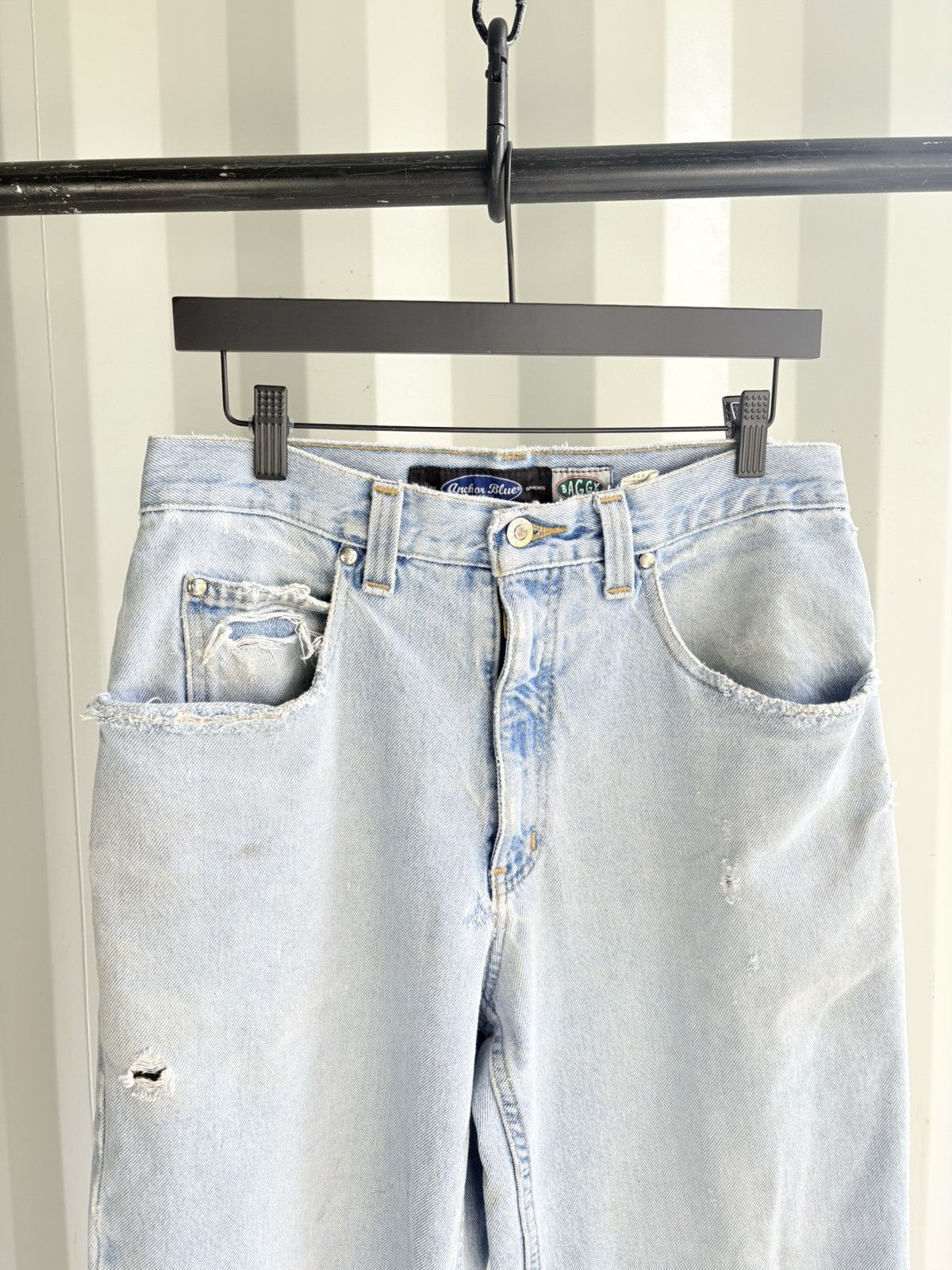 Vintage Vintage Distressed Repaired Denim Thrashed ERD Grunge Size US 31 - 3 Thumbnail