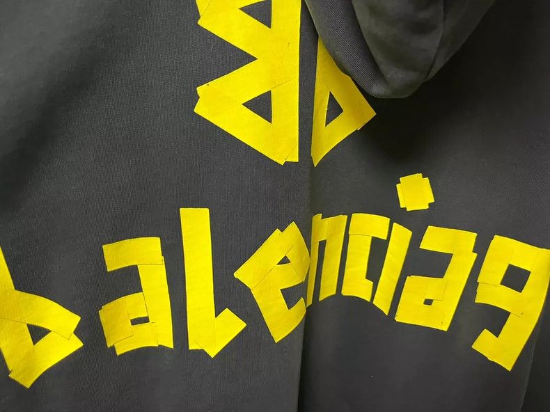 Balenciaga Balenciaga Black tape patch zipper hooded sweatshirt Size US XS / EU 42 / 0 - 4 Thumbnail