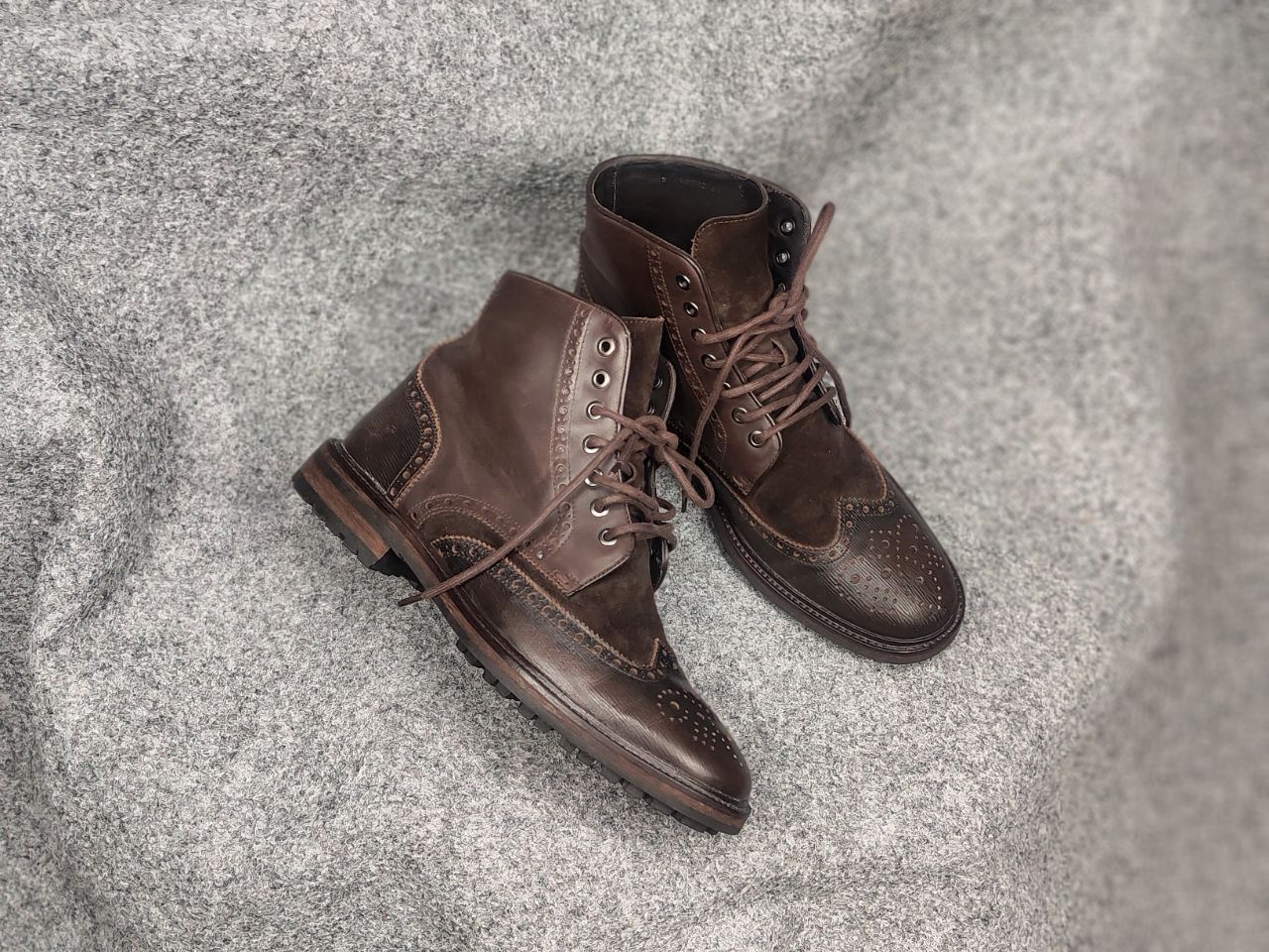 Hugo Boss Hugo Boss orange Handmade Brown Leather brogue Ankle Boots Size US 8 / EU 41 - 4 Thumbnail
