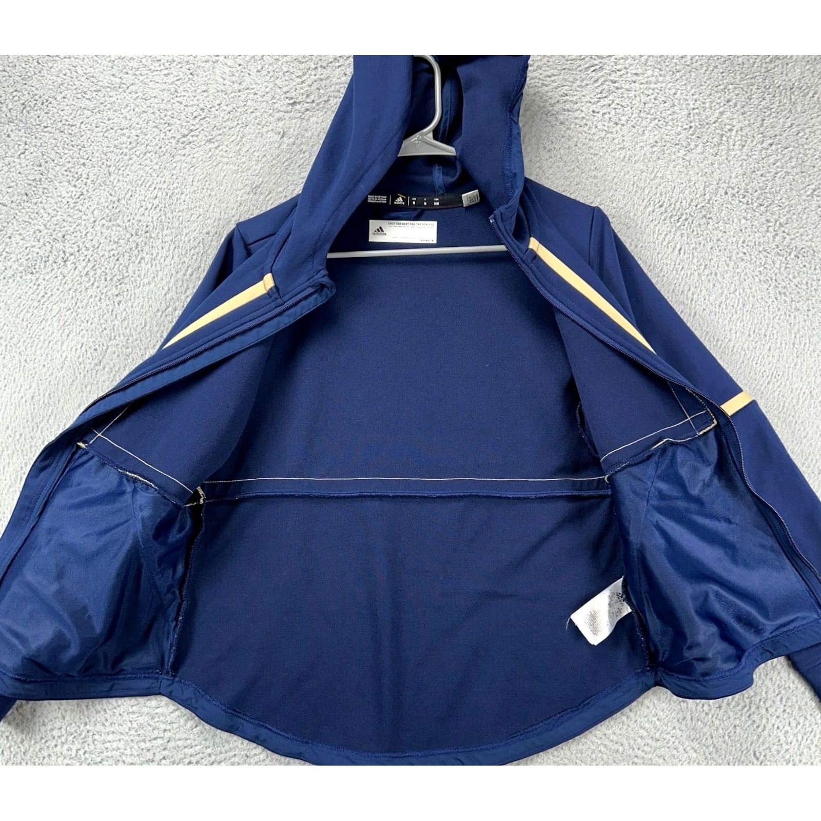 Adidas Nike Shirt Adidas Akron Zips Jacket Womens Medium Blue Full Zip Hooded Logo Athletic Ladies Adidas Size M / US 6-8 / IT 42-44 - 4 Thumbnail