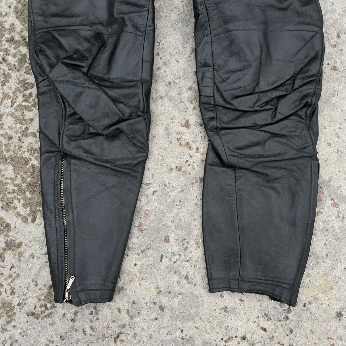 Vintage Vintage Moto Pants 31 Real Leather Y2K 90s USA Size US 31 - 3 Thumbnail