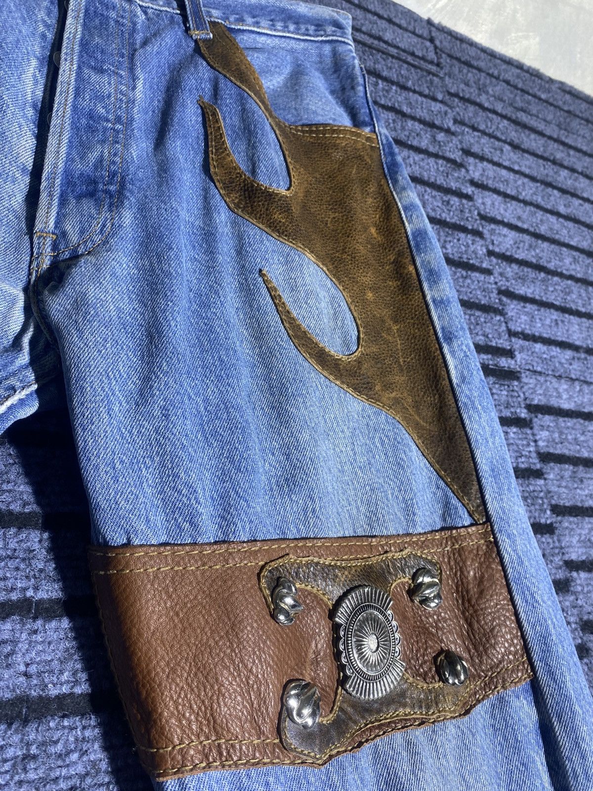 Levi's Vintage Clothing Rare Vintage western reworked levi’s 501 Size US 35 - 6 Thumbnail