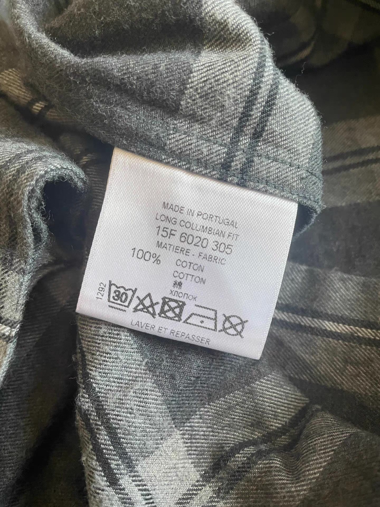 Givenchy Givenchy Grey Plaid Long Shirt Q4 Size US M / EU 48-50 / 2 - 7 Thumbnail