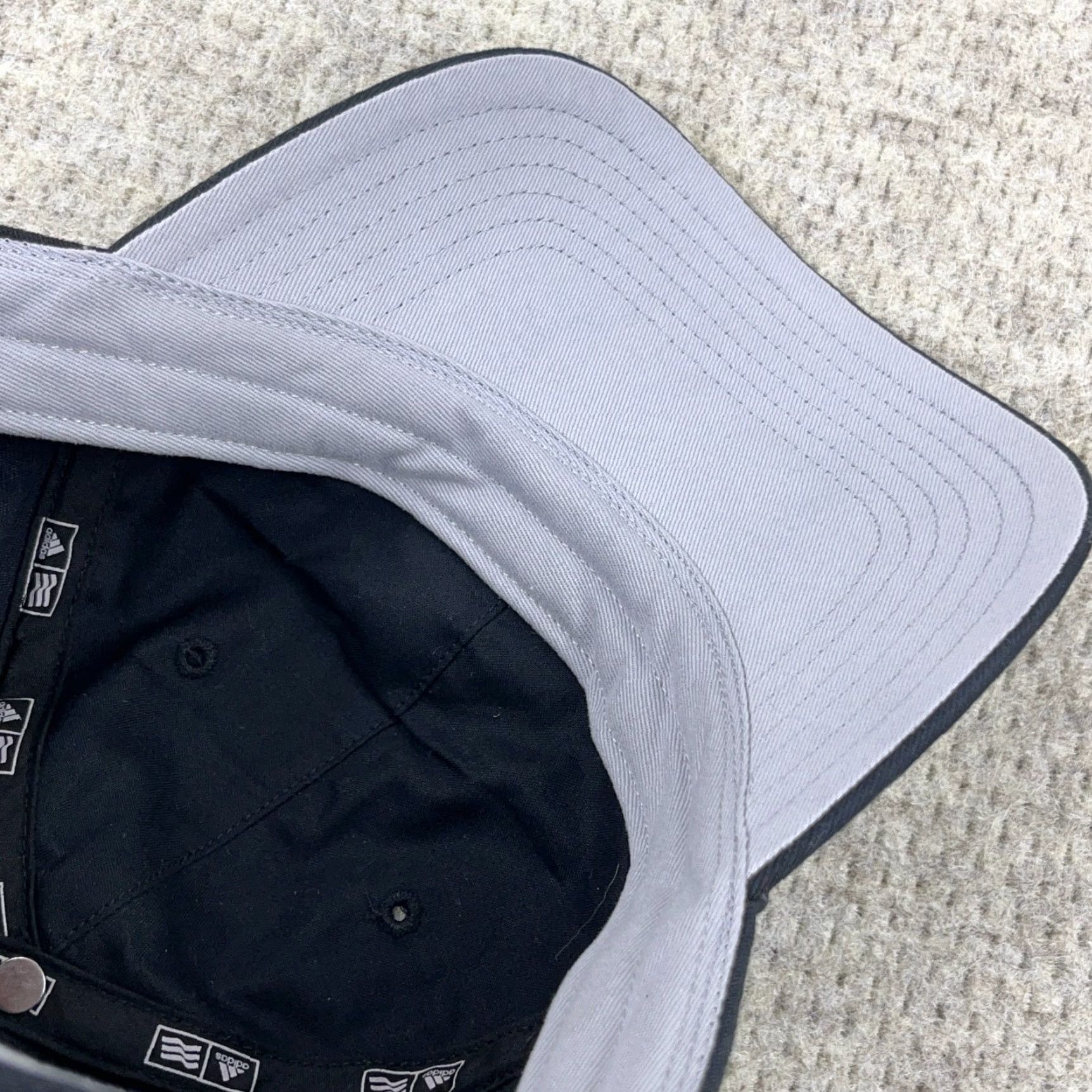 Adidas Adidas Hat Cap Strap Back Black Gray Spell Out Dad Clima Llite Dad Basic Mens Size ONE SIZE - 6 Thumbnail