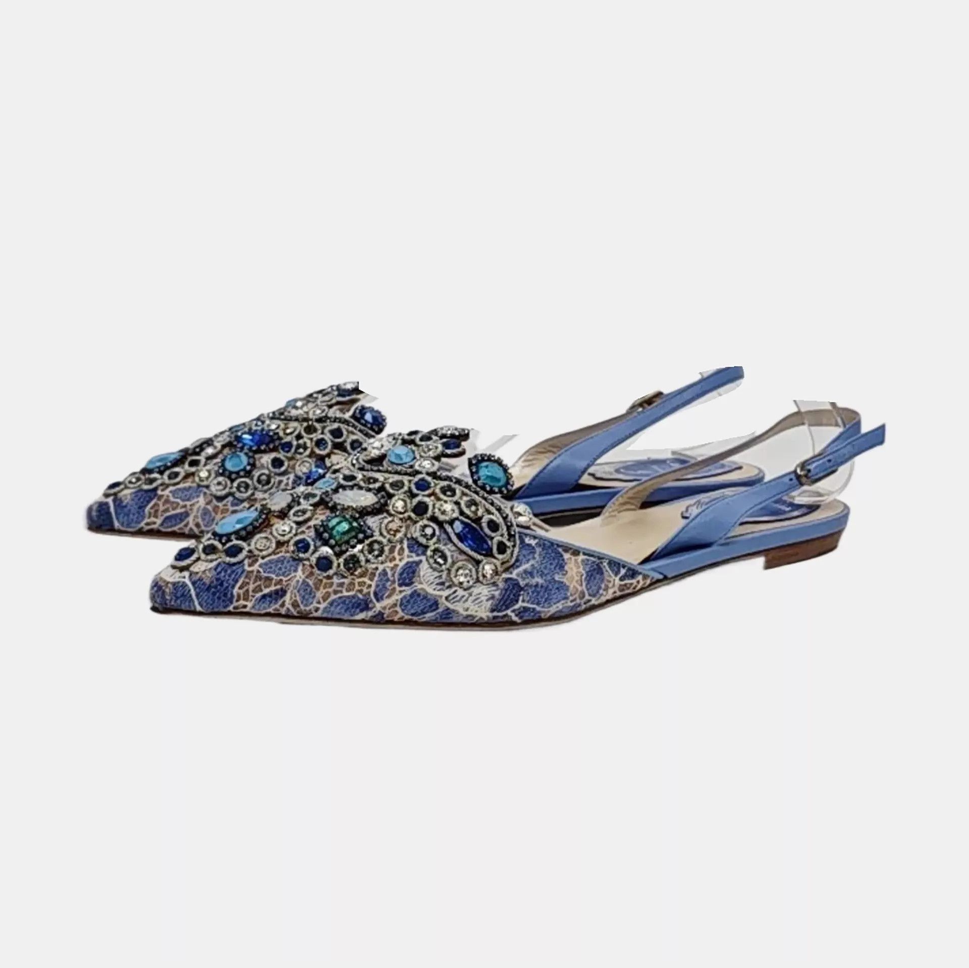 Rene Caovilla RC women's rhinestone shoes 37.5 EU Size US 7 / IT 37 - 1 Thumbnail
