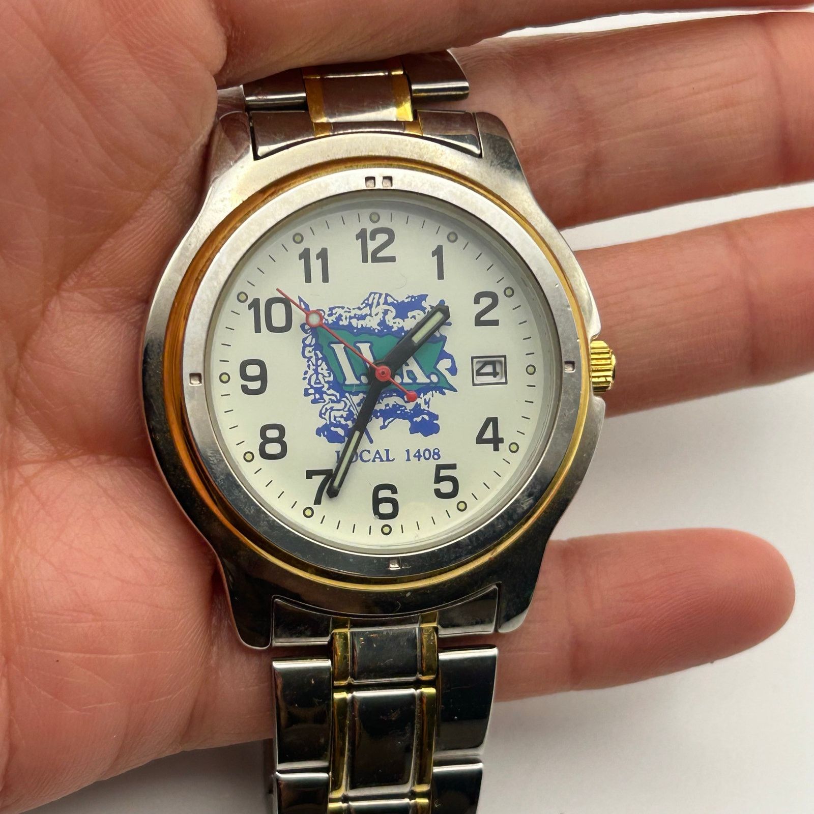 Other Sweda Silver Gold Stainless Steel Watch Working New Battery Size ONE SIZE - 7 Thumbnail