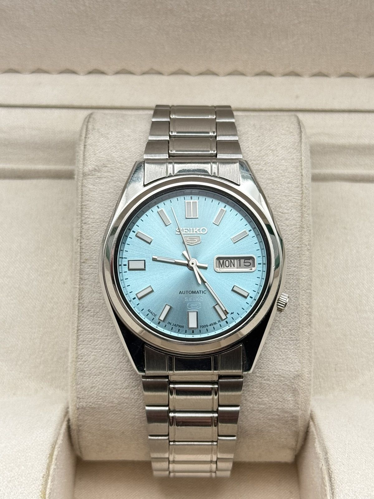 Seiko 5 Automatic 7009 Vintage Watch  Sky Blue  36Mm, Men's