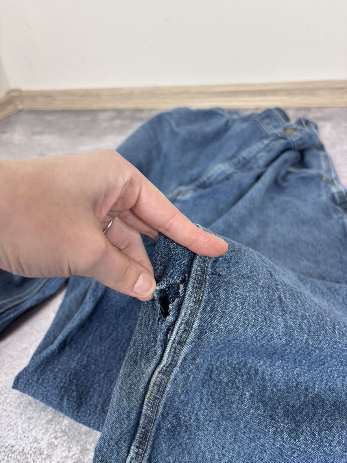 Carhartt Vintage Carhartt Men’s Blue Denim Jeans USA Workwear Size US 40 / EU 56 - 20 Thumbnail