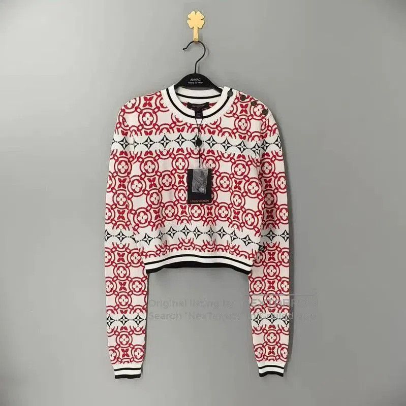 Louis Vuitton Louis Vuitton Red Knit Sweater for Women . Size M / US 6-8 / IT 42-44 - 1 Thumbnail