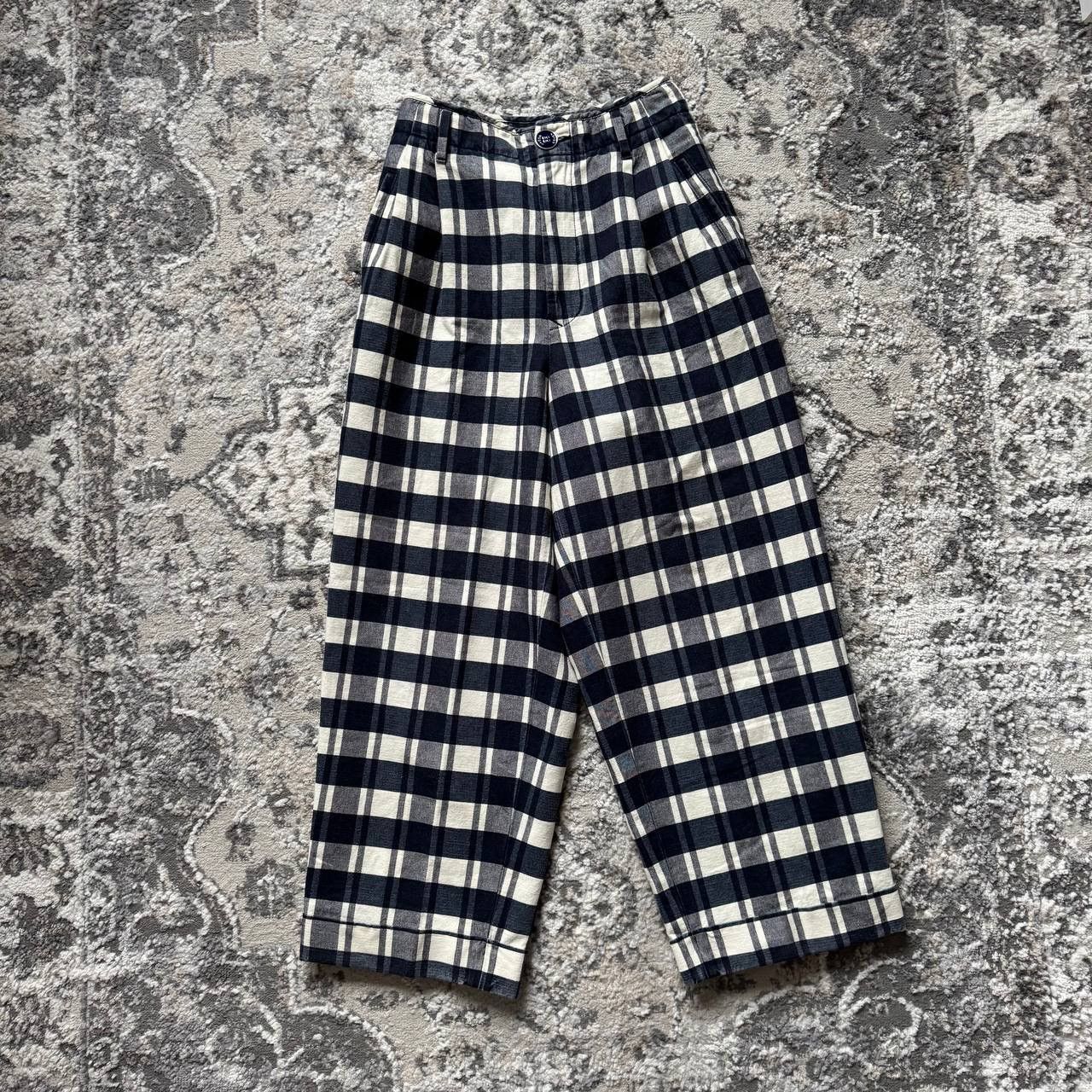 Jacob Cohen Jacob Cohen Rare Wide Plain Checkered Pants Size 26" / US 2 / IT 38 - 2 Thumbnail