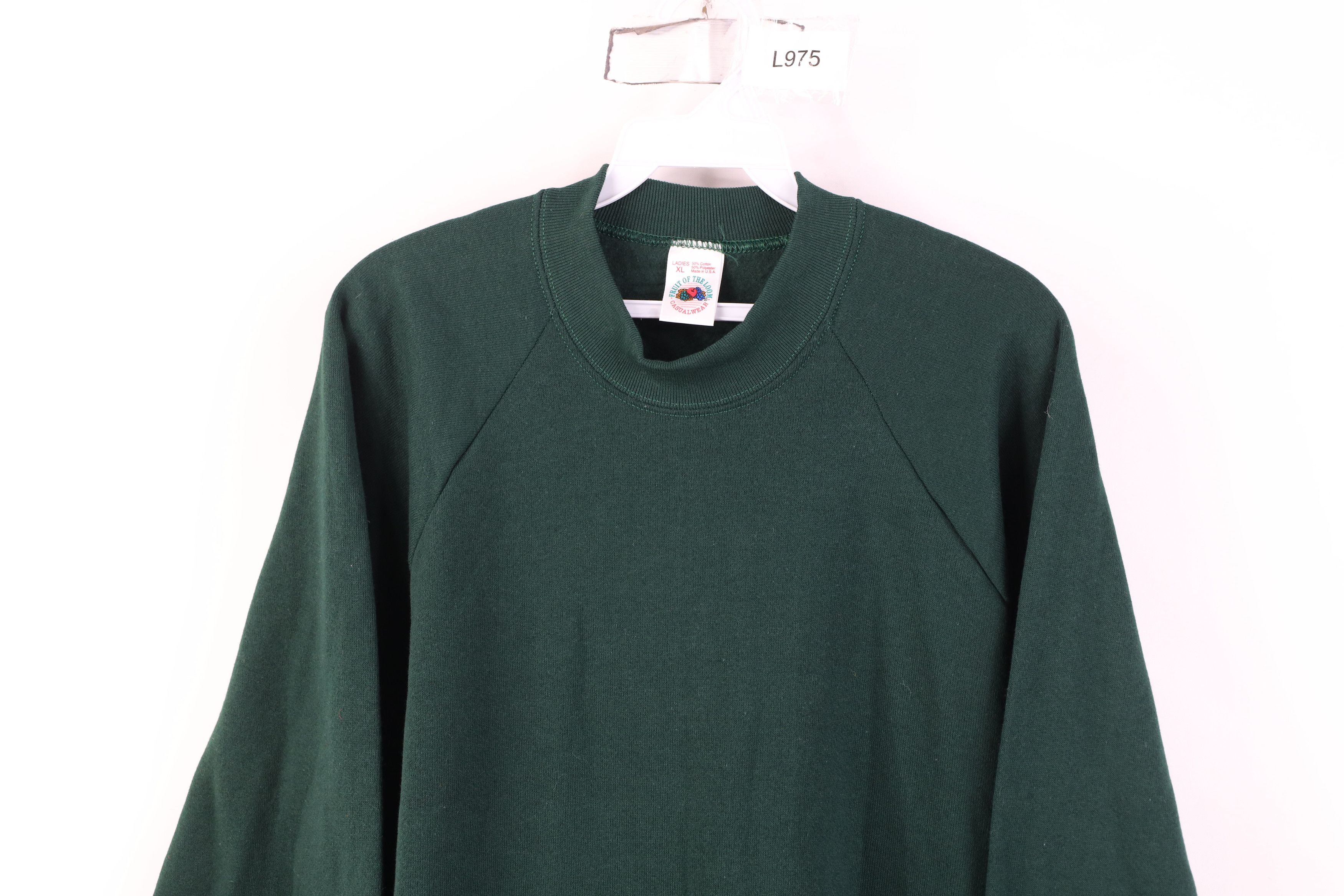 Vintage Vintage 90s Streetwear Crewneck Sweatshirt Hunter Green USA Size XL / US 12-14 / IT 48-50 - 2 Thumbnail
