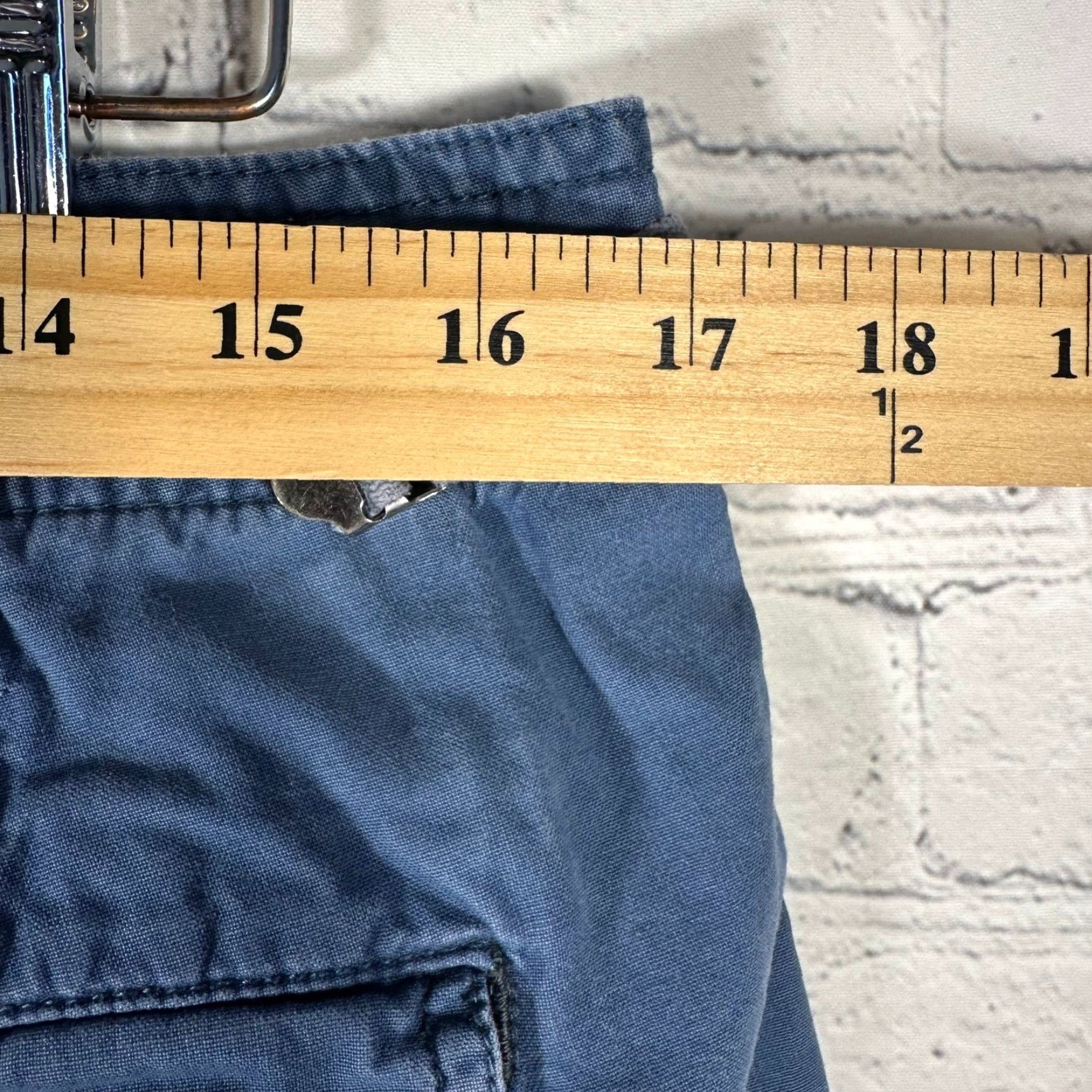 Vintage Polo Jeans Co. Ralph Lauren Cargo Shorts Mens 33 Blue Surplus Cinch Back Flat Front 10 In Inseam Regular Rise 90s USA Preppy Casual Workwear Size US XS / EU 42 / 0 - 5 Thumbnail