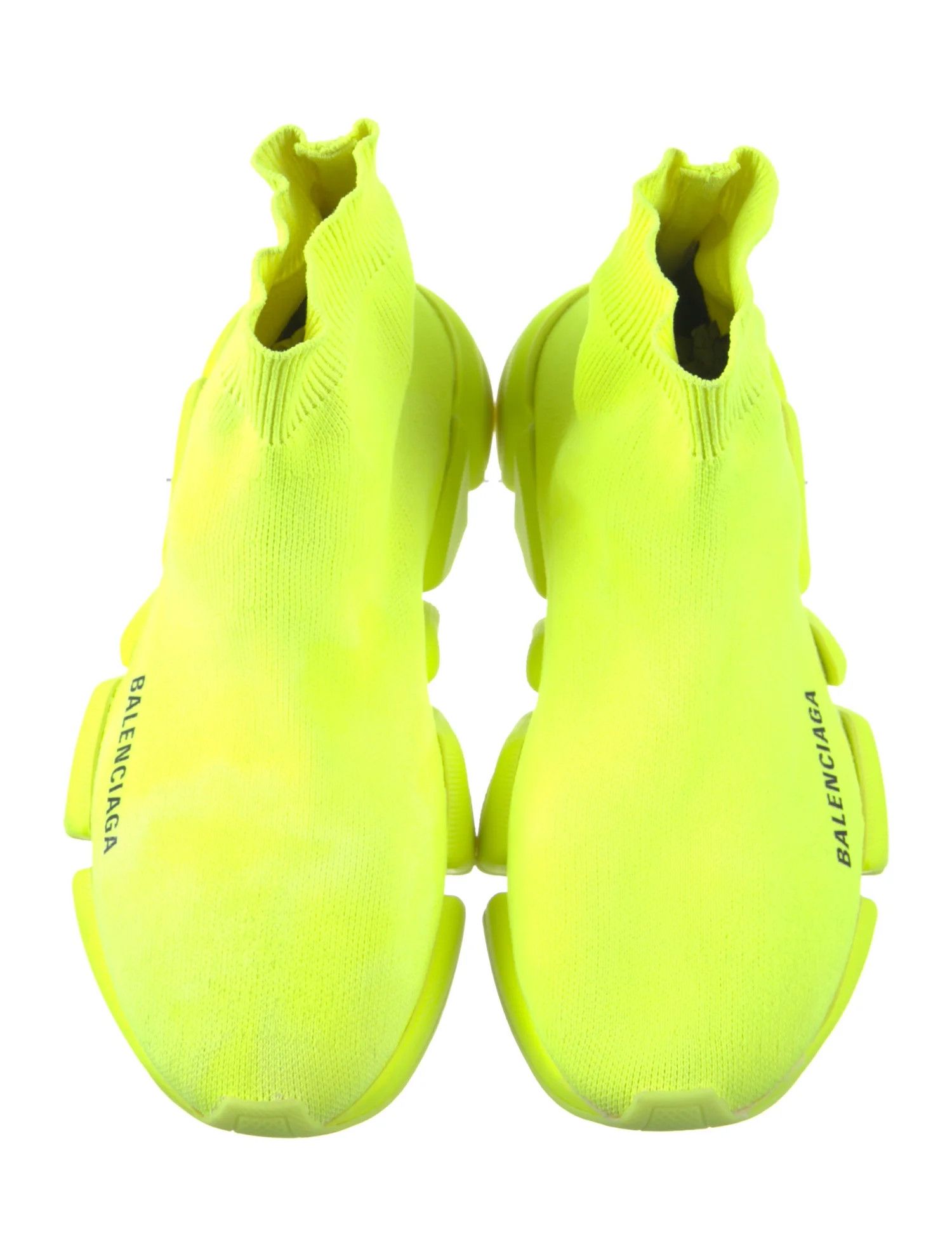 Balenciaga o1bcso1str1024 Speed 2.0 Recycled Knit Sneaker in Acid Lime Size US 12 / IT 42 - 3 Thumbnail