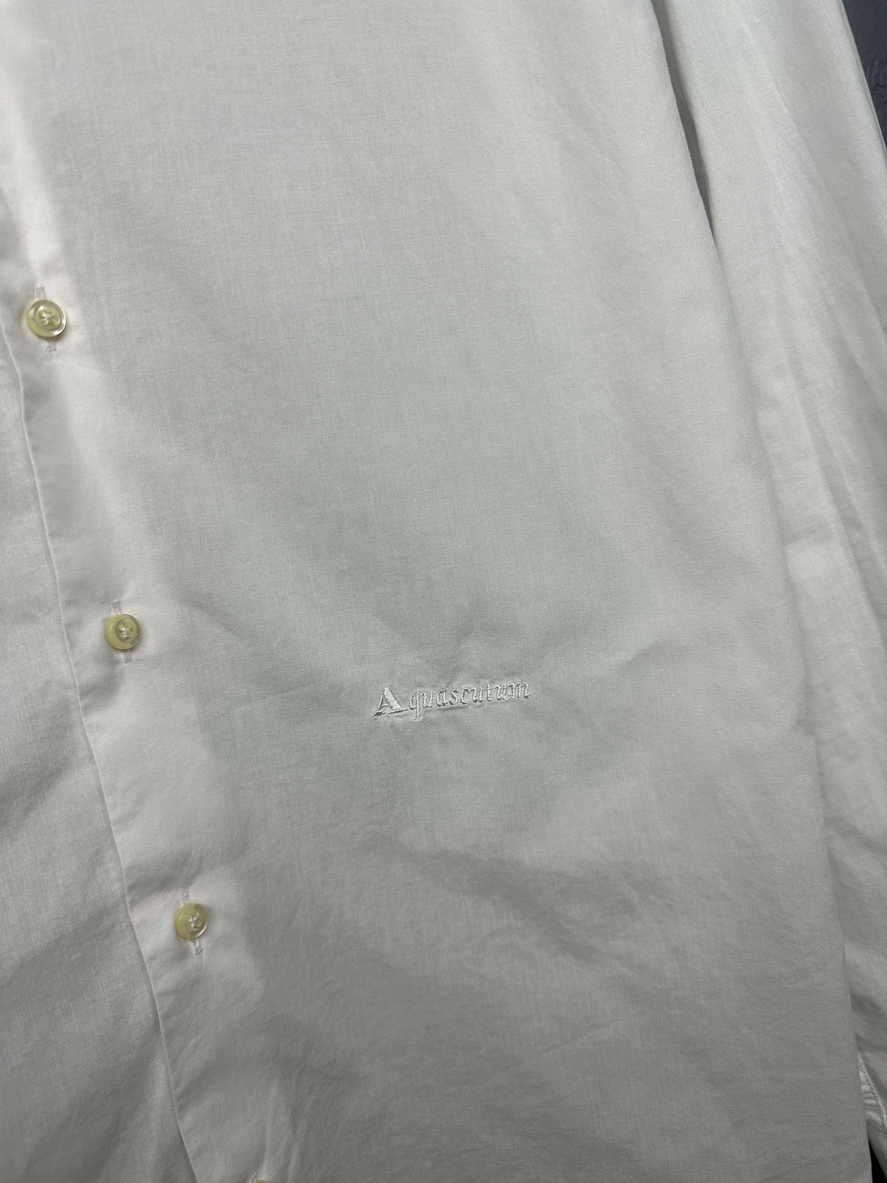 Aquascutum Aquascutum Mens Long Sleeve White Shirt Size US L / EU 52-54 / 3 - 3 Thumbnail