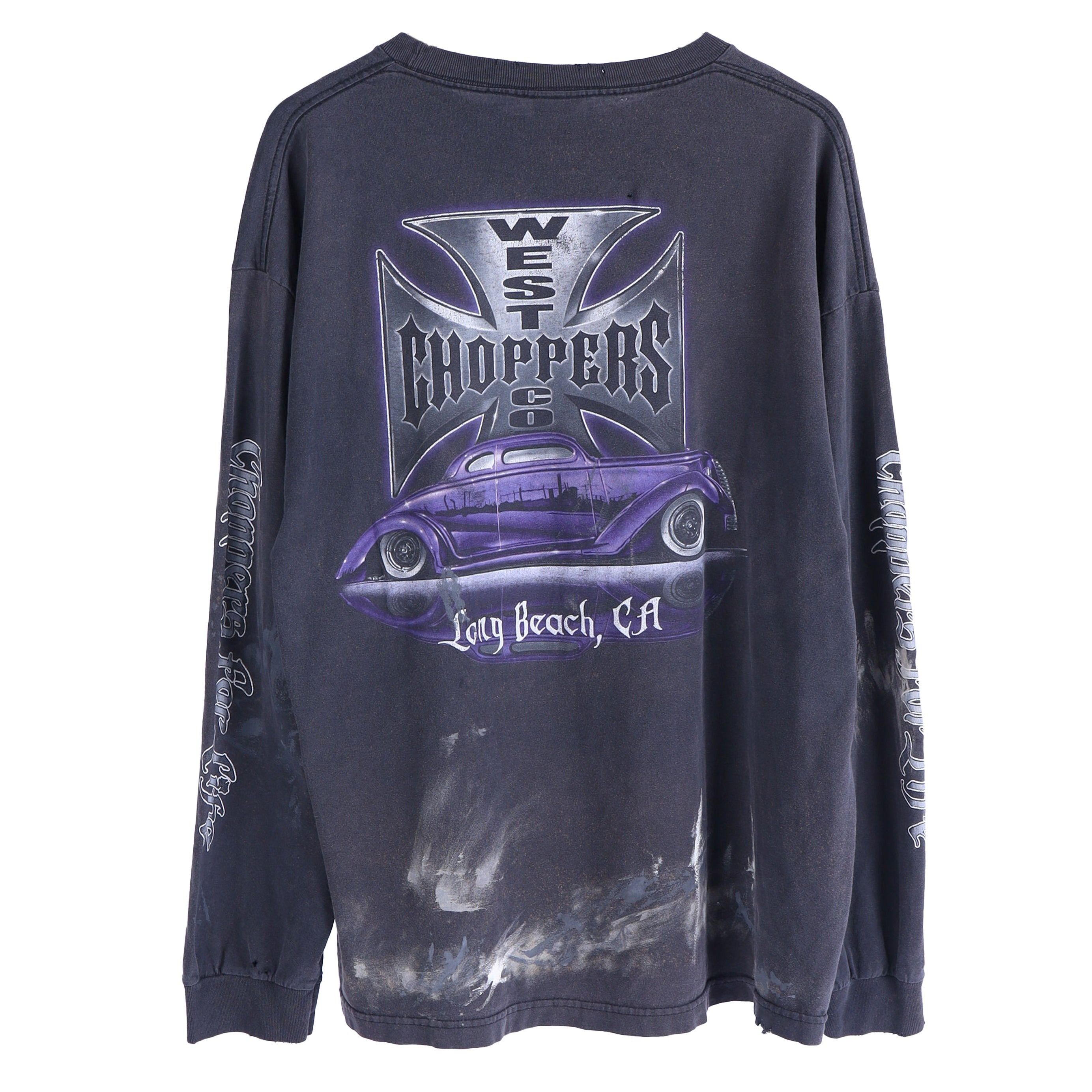 Vintage WCC WEST COAST CHOPPERS THRASHED LONG SLEEVE Size US XL / EU 56 / 4 - 2 Thumbnail