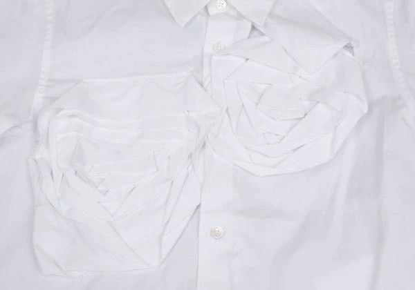 Comme des Garcons Comme Des Garcons White Vintage Rose Design Shirt Top Size M / US 6-8 / IT 42-44 - 8 Thumbnail